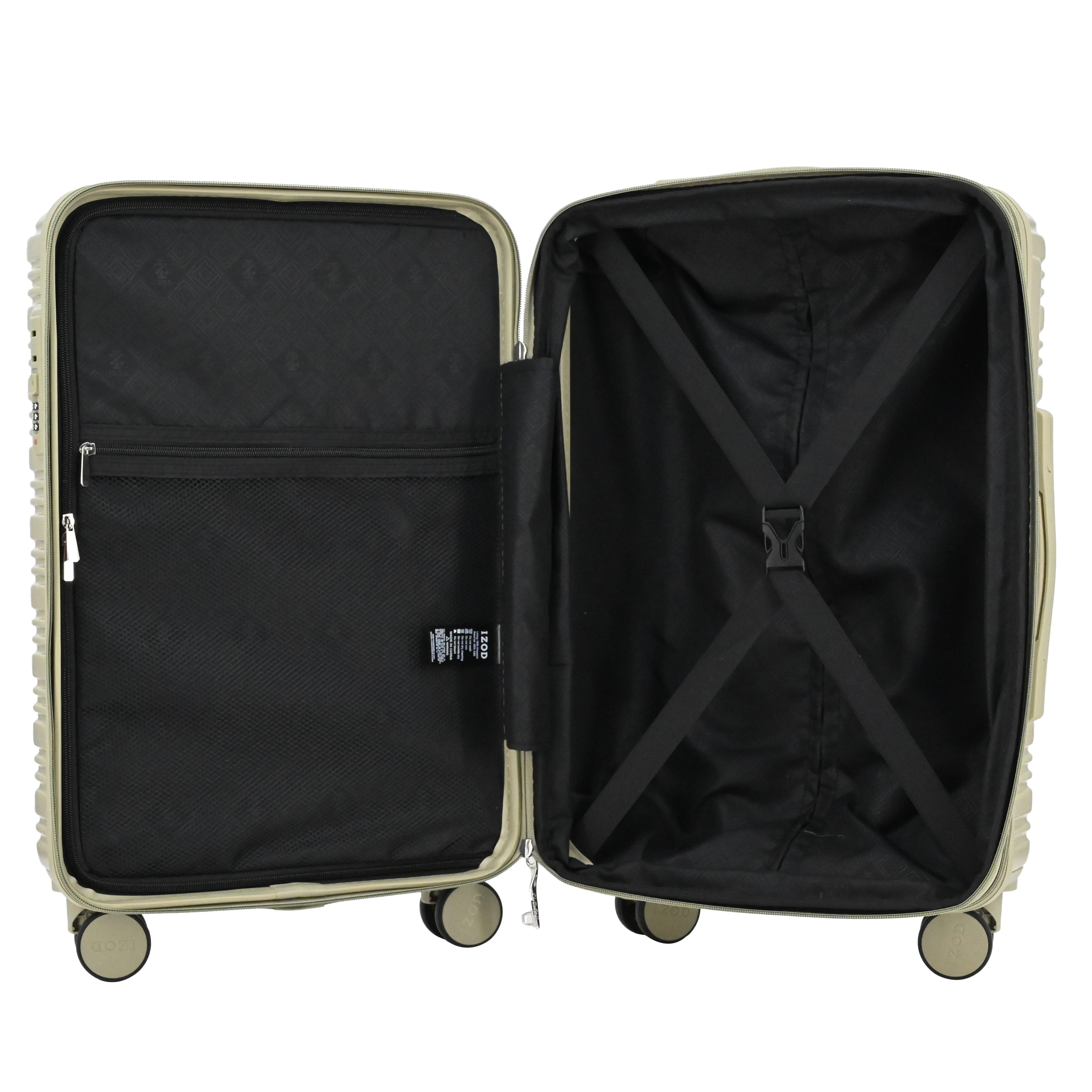 IZOD Romeo 20-Inch Carry-On Luggage – Lightweight Expandable ABS Hardside Suitcase with 360° Dual Spinner Wheels & Built-In Combo Lock