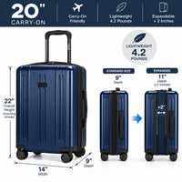 Isla 20 Inch Carry-On Expandable Spinner with Combo Lock