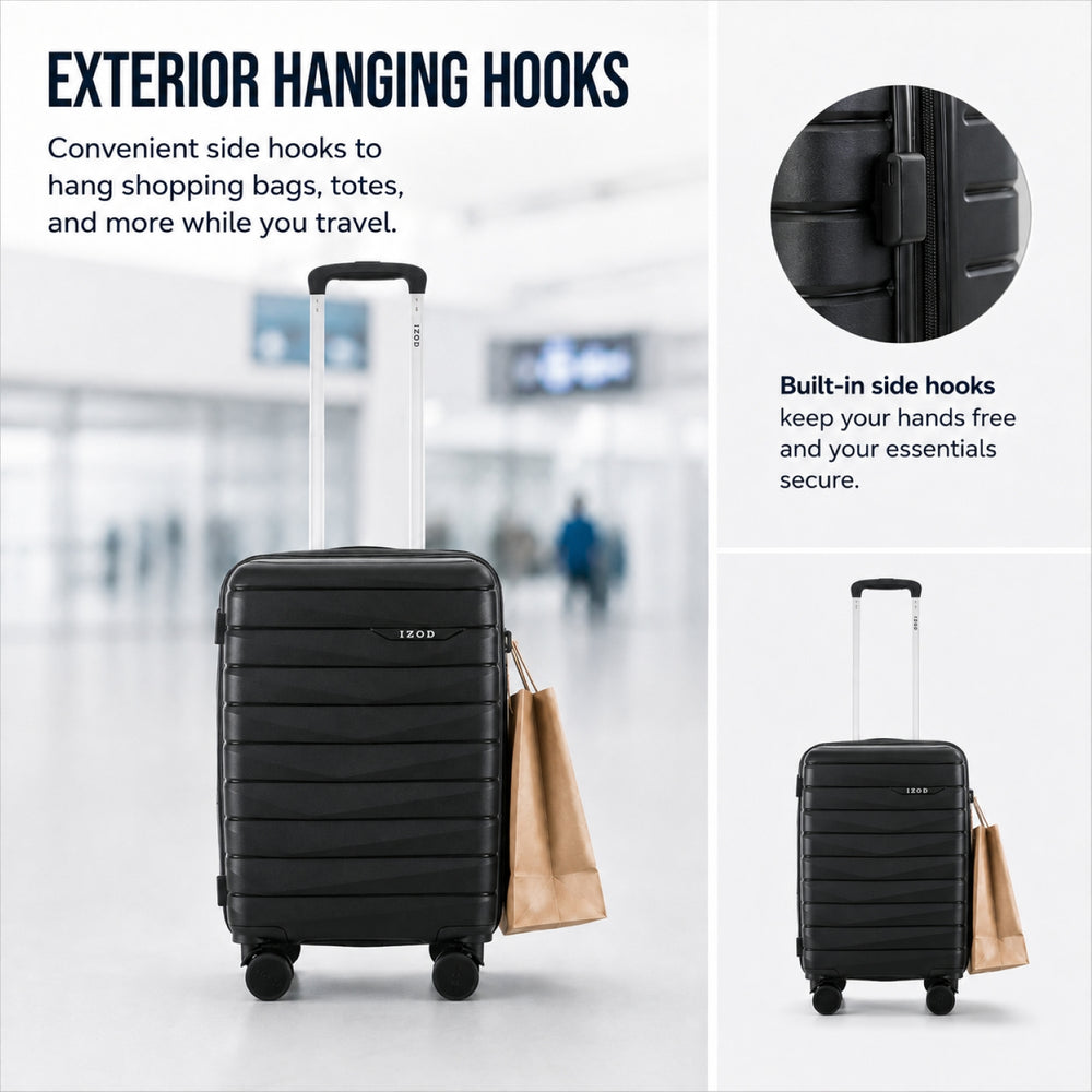 IZOD Soren 28 Inch Large Spinner Expandable Hardside Luggage