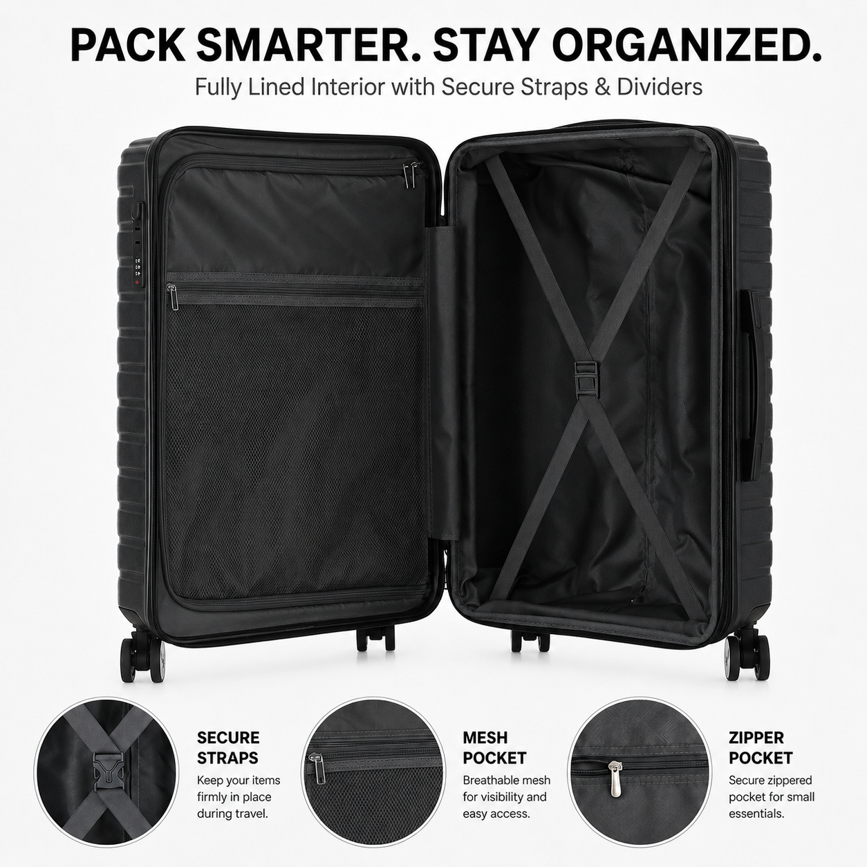 IZOD Soren 20 Inch Carry-On Expandable Hardside Luggage