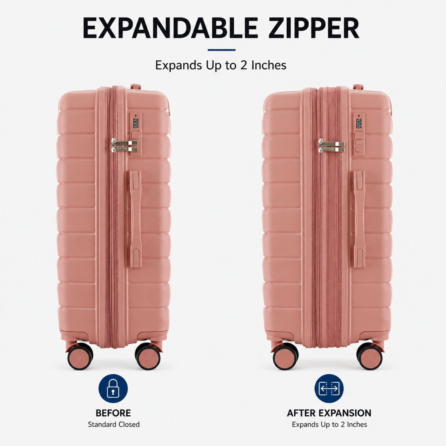 IZOD Soren 20 Inch Carry-On Expandable Hardside Luggage
