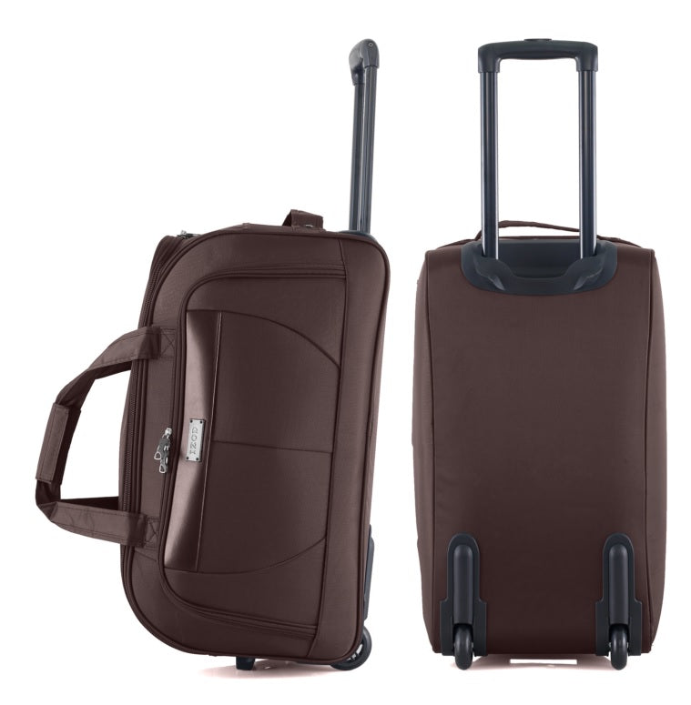 IZOD Carol Soft Shell Lightweight Duffel Rolling Bag 4 Piece Set Black