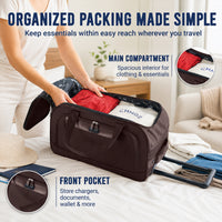 IZOD Carol 32" Lightweight Soft Shell Rolling Duffel Bag with Wheels and Telescopic Handle – Travel-Ready Luggage Duffel