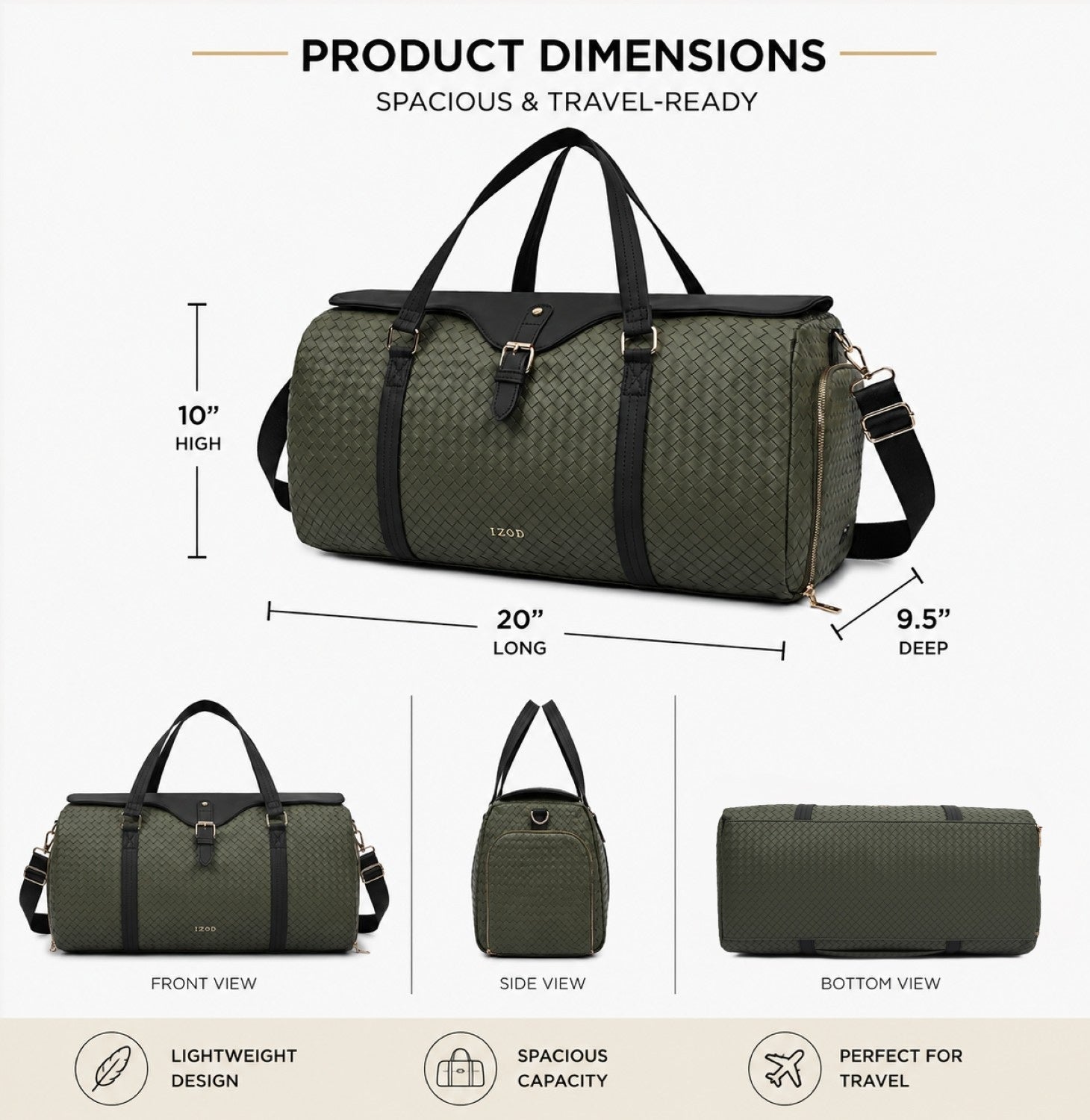 Sorelle Weekender Carry-On Duffel Bag