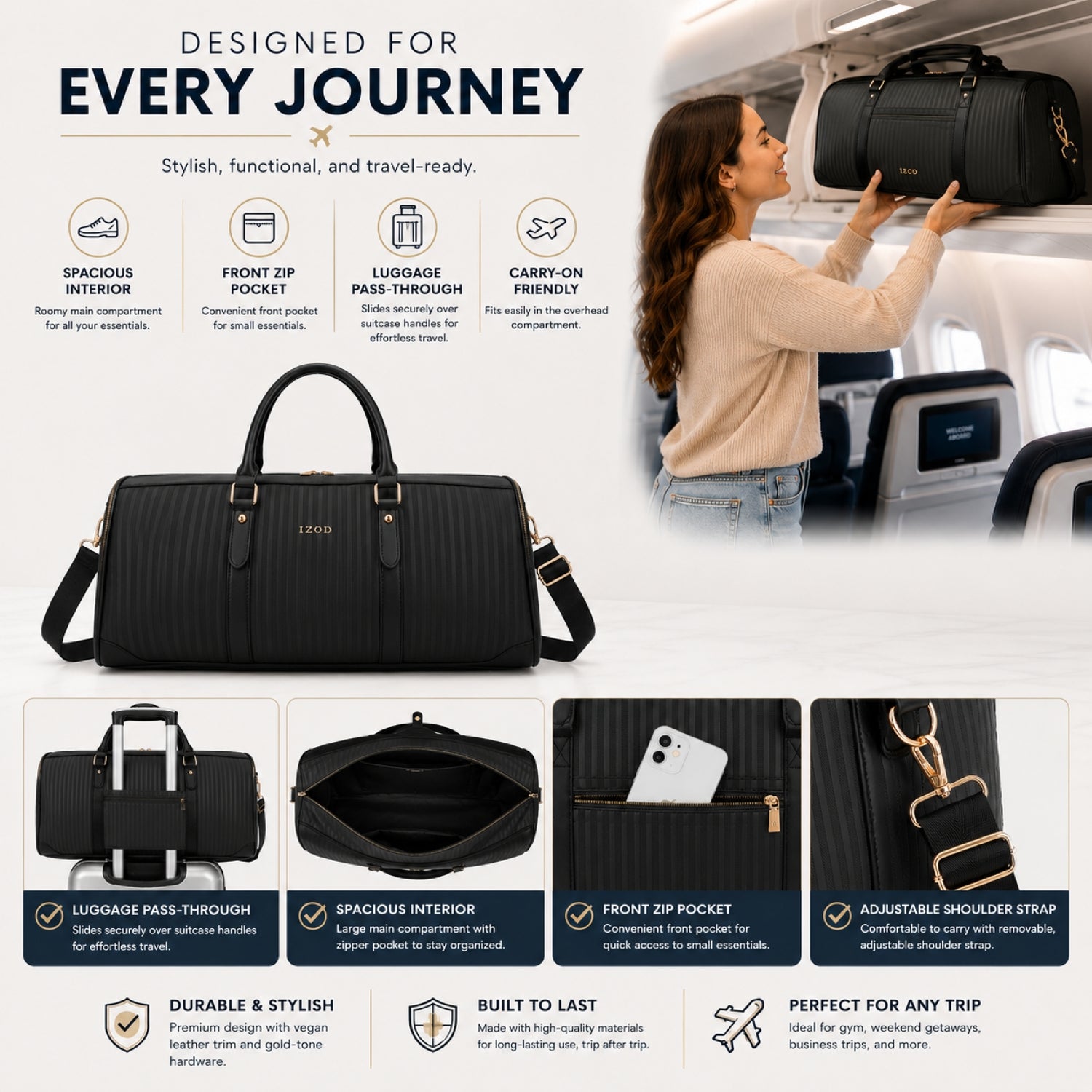 Vero Weekender Carry-On Duffel Bag
