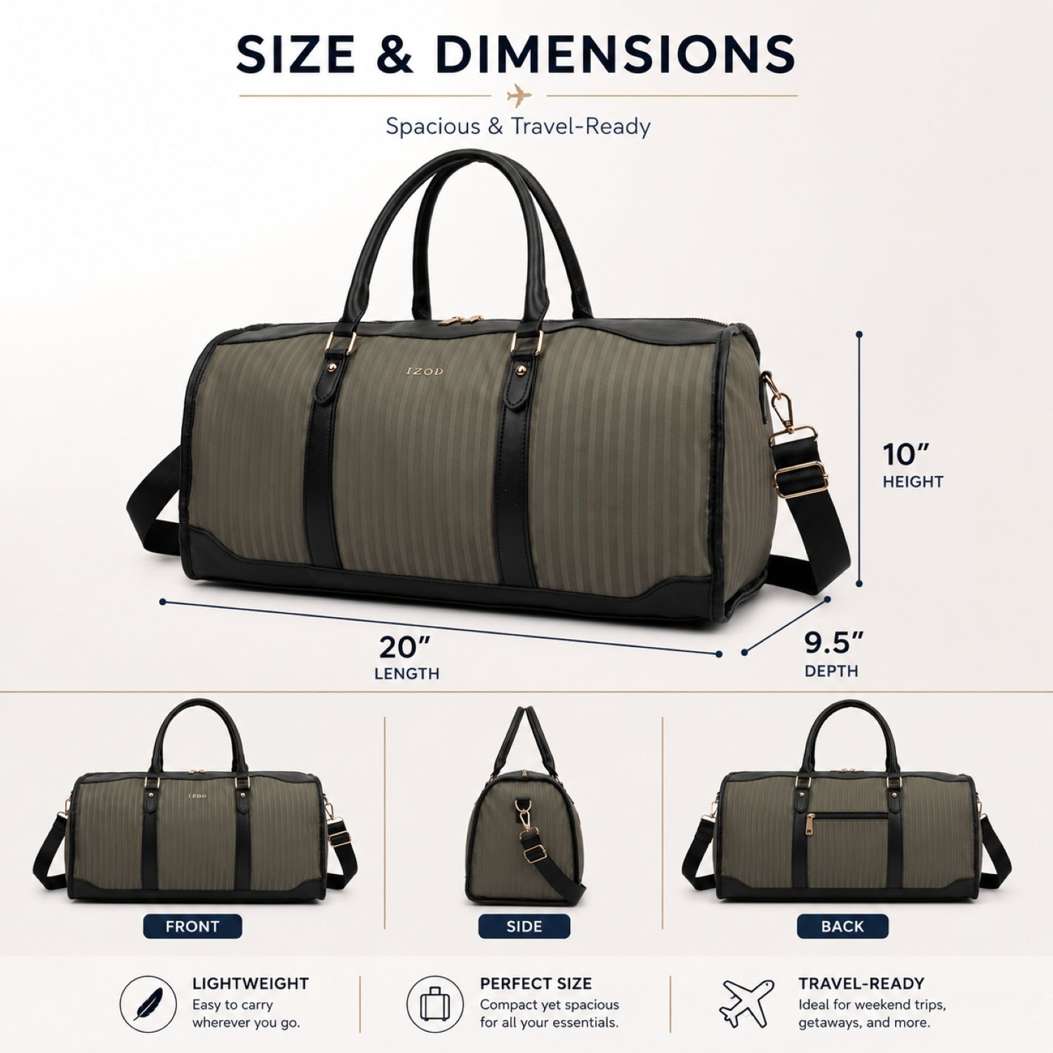 Vero Weekender Carry-On Duffel Bag