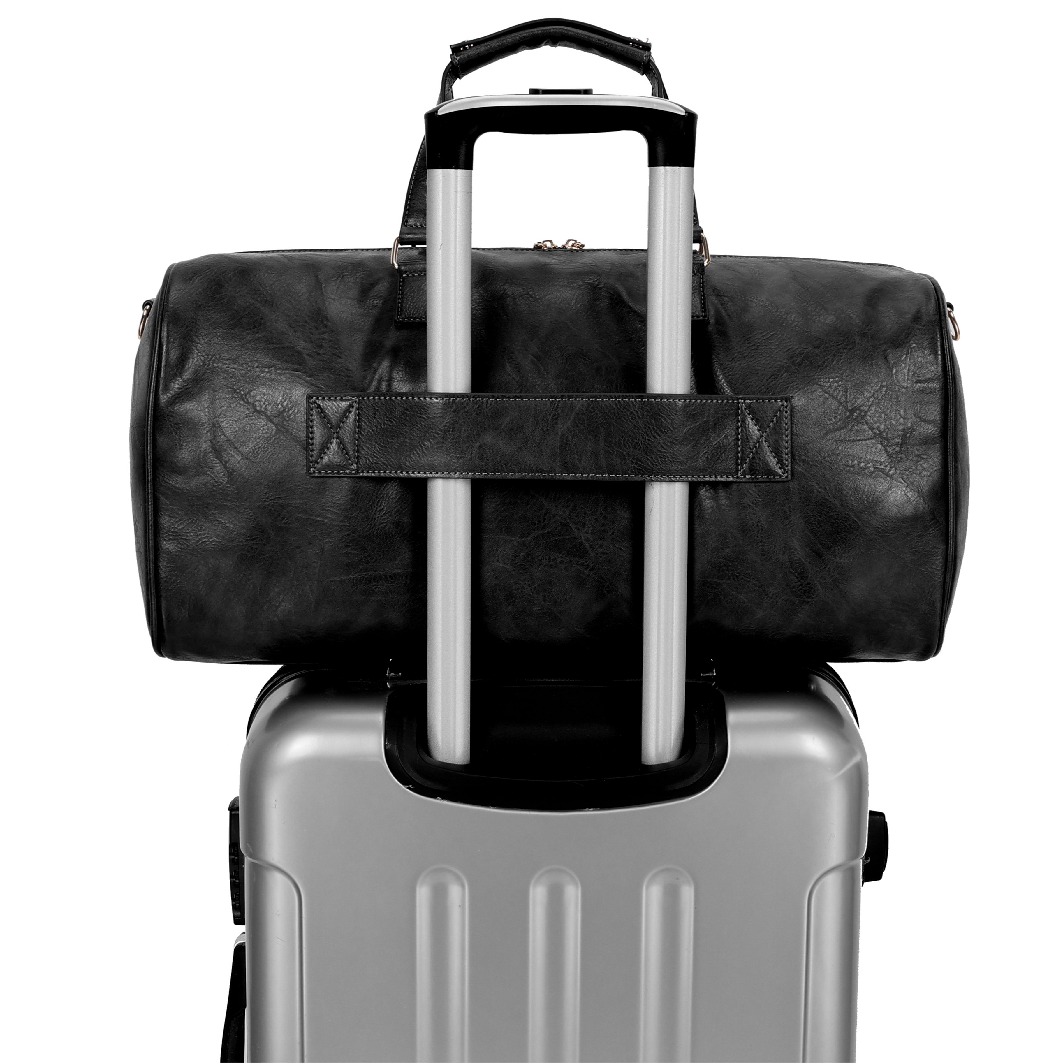 Atlas PU Leather Travel Carry-On Duffel Weekender Bag