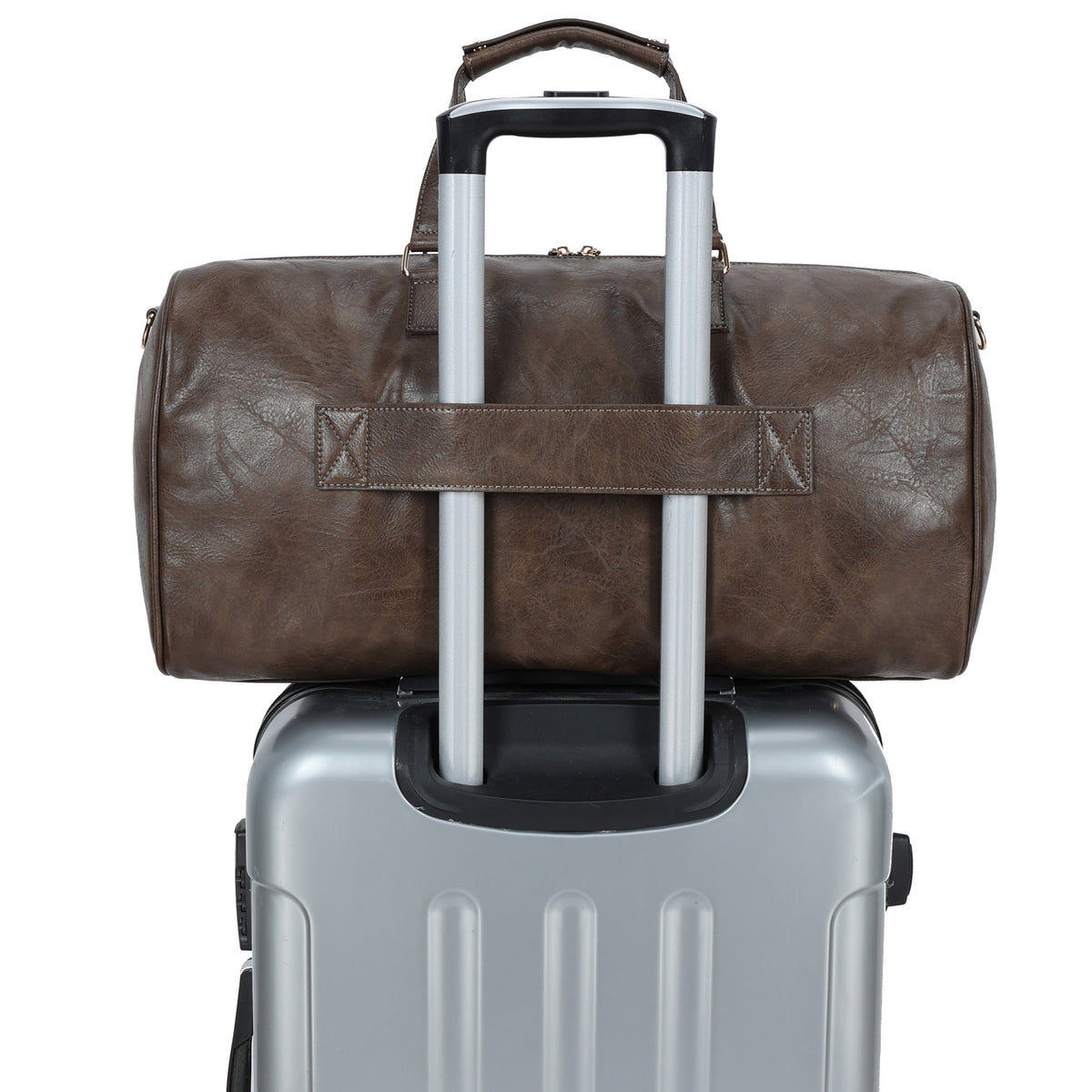Atlas PU Leather Travel Carry-On Duffel Weekender Bag