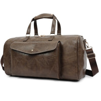 Atlas PU Leather Travel Carry-On Duffel Weekender Bag