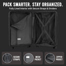 IZOD Romeo Lightweight Expandable ABS 3 Piece Luggage Set - 20", 24", and 28" Sizes with 360° Dual Spinning Wheels and Combo Lock