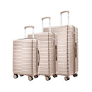 IZOD Romeo Lightweight Expandable ABS 3 Piece Luggage Set - 20", 24", and 28" Sizes with 360° Dual Spinning Wheels and Combo Lock