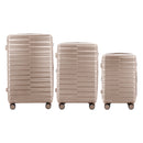IZOD Romeo Lightweight Expandable ABS 3 Piece Luggage Set - 20", 24", and 28" Sizes with 360° Dual Spinning Wheels and Combo Lock