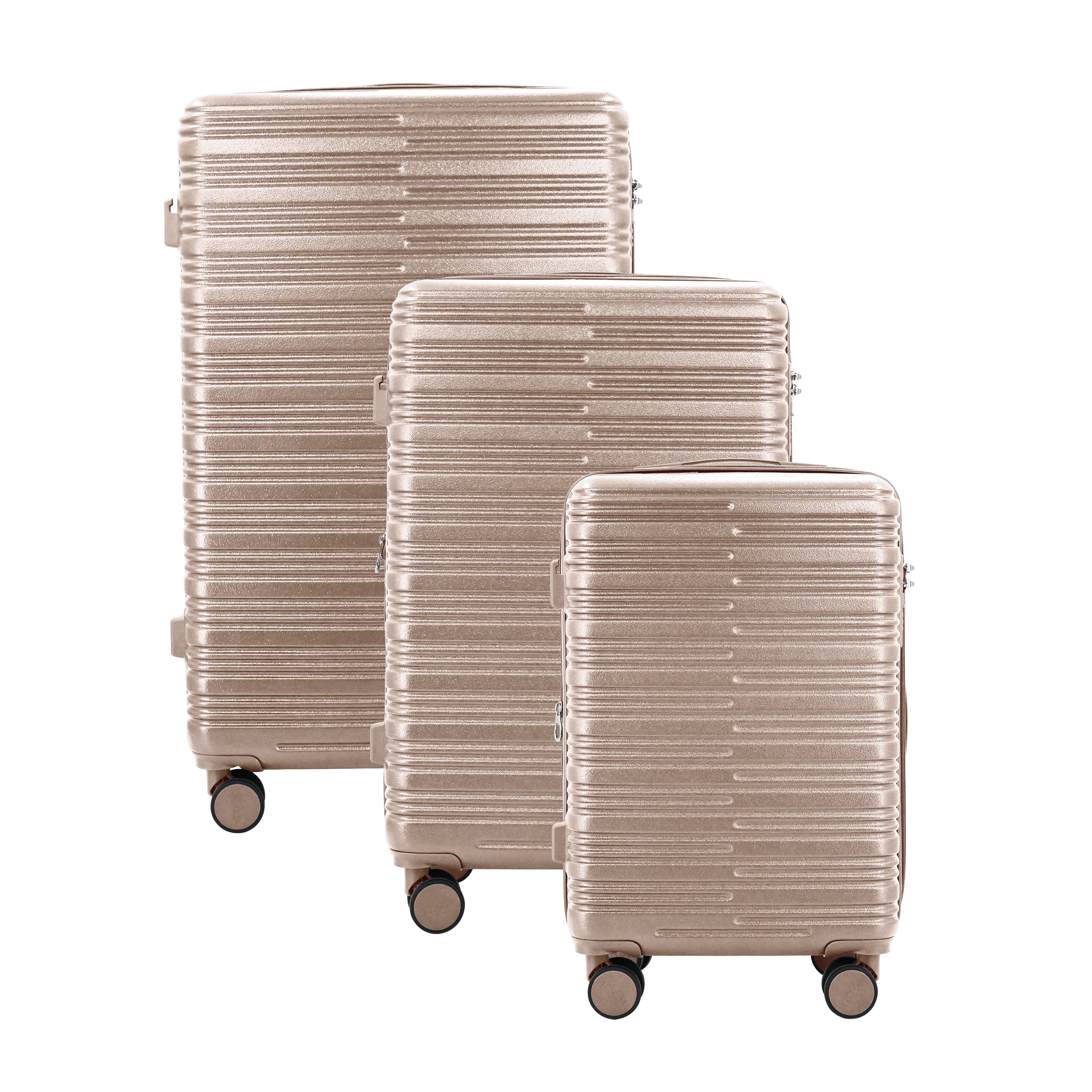 IZOD Romeo Lightweight Expandable ABS 3 Piece Luggage Set - 20", 24", and 28" Sizes with 360° Dual Spinning Wheels and Combo Lock