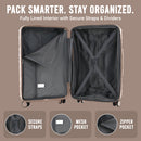 IZOD Romeo 20-Inch Carry-On Luggage – Lightweight Expandable ABS Hardside Suitcase with 360° Dual Spinner Wheels & Built-In Combo Lock
