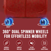 IZOD Mateo Travel 3 Piece Luggage Set - Durable ABS Hard Shell with 360° Wheels and Combo Lock