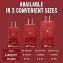 IZOD Mateo Travel 3 Piece Luggage Set - Durable ABS Hard Shell with 360° Wheels and Combo Lock