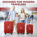 IZOD Mateo Travel 3 Piece Luggage Set - Durable ABS Hard Shell with 360° Wheels and Combo Lock