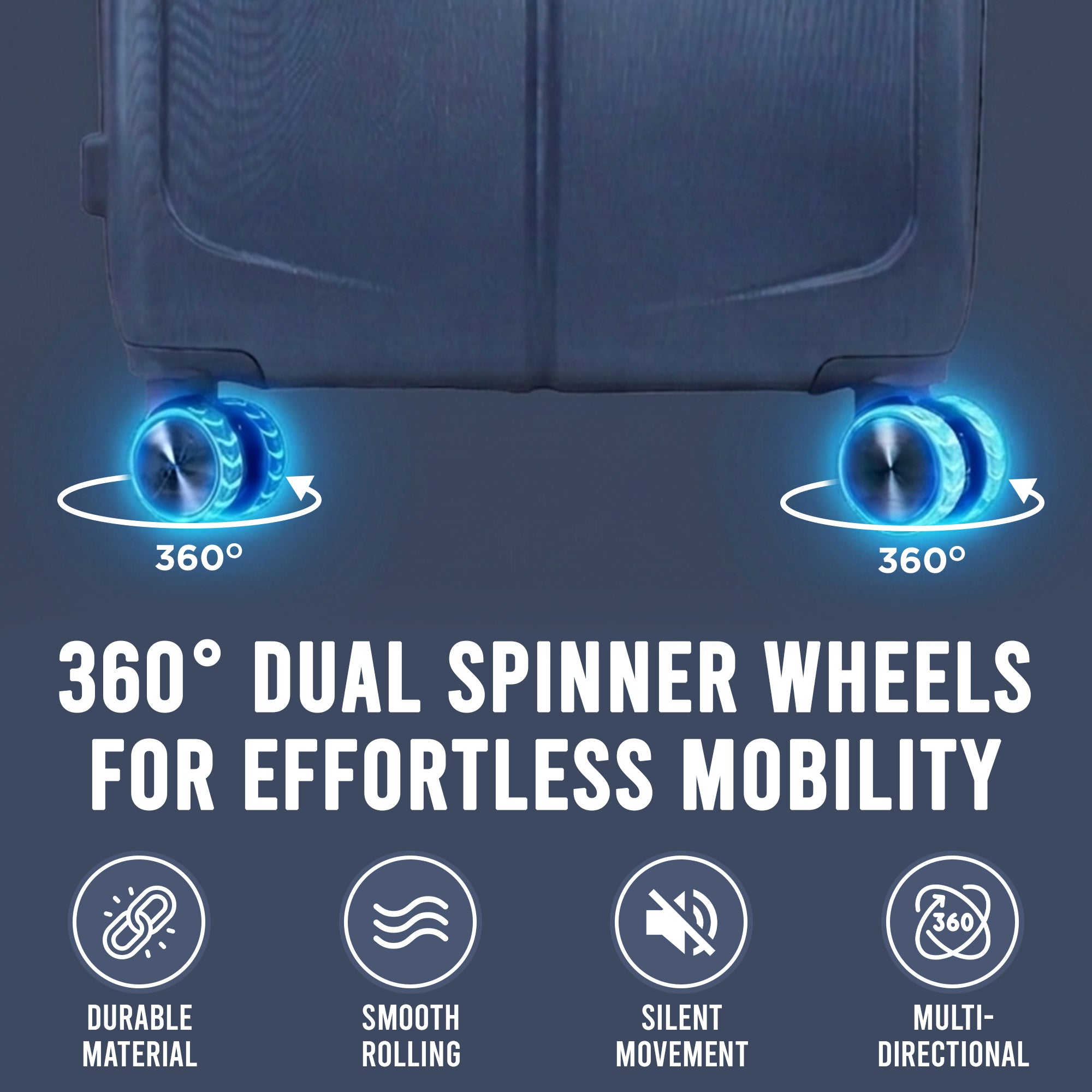 IZOD Mateo Travel 3 Piece Luggage Set - Durable ABS Hard Shell with 360° Wheels and Combo Lock