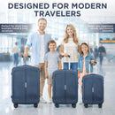 IZOD Mateo Travel 3 Piece Luggage Set - Durable ABS Hard Shell with 360° Wheels and Combo Lock