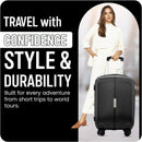 IZOD Mateo 20-Inch Carry-On Luggage – Lightweight Expandable ABS Hardside Suitcase with 360° Dual Spinner Wheels & Built-In Combo Lock