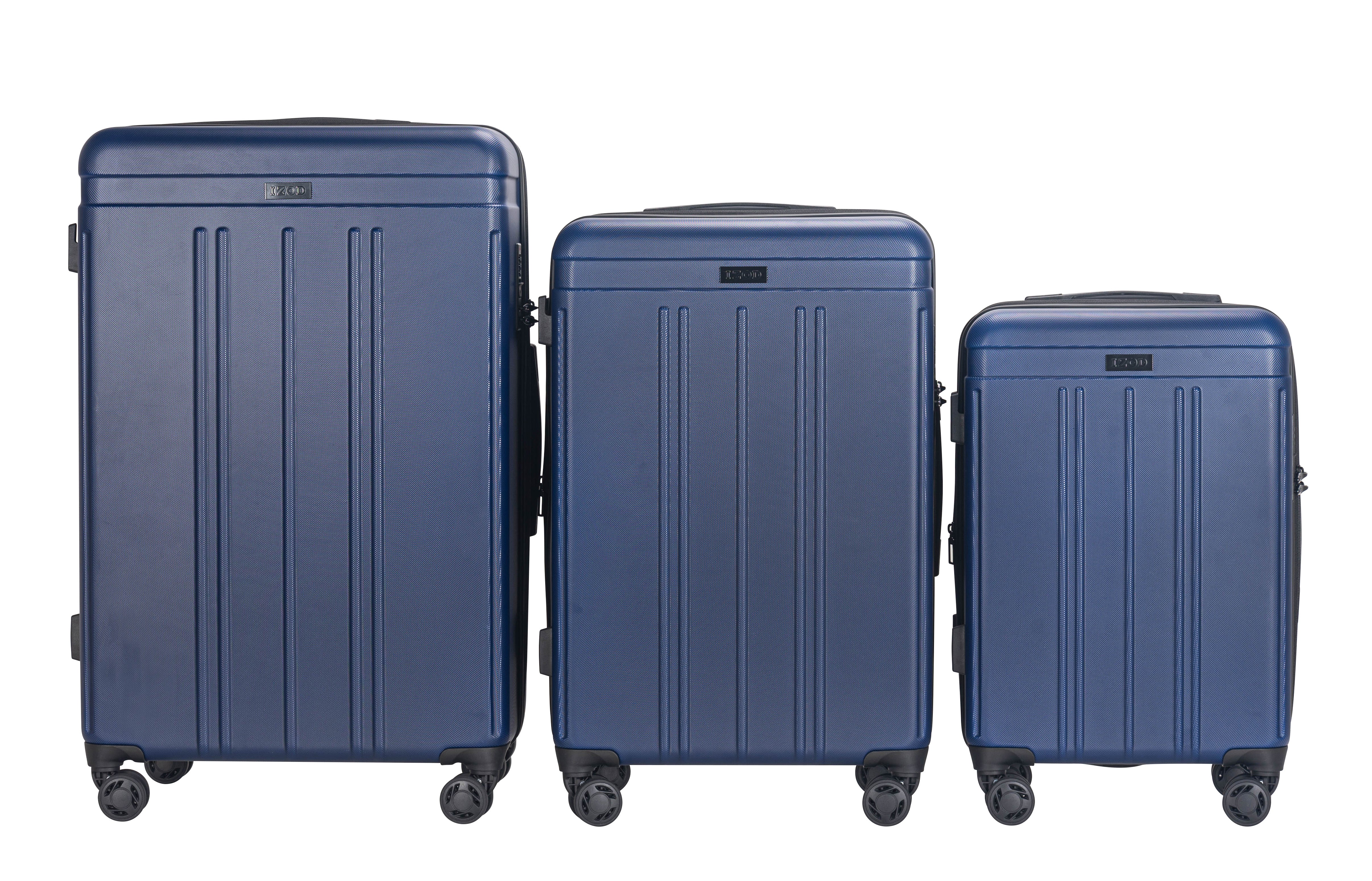 IZOD Zoe 3-Piece Luggage Set – Lightweight ABS Hard Shell