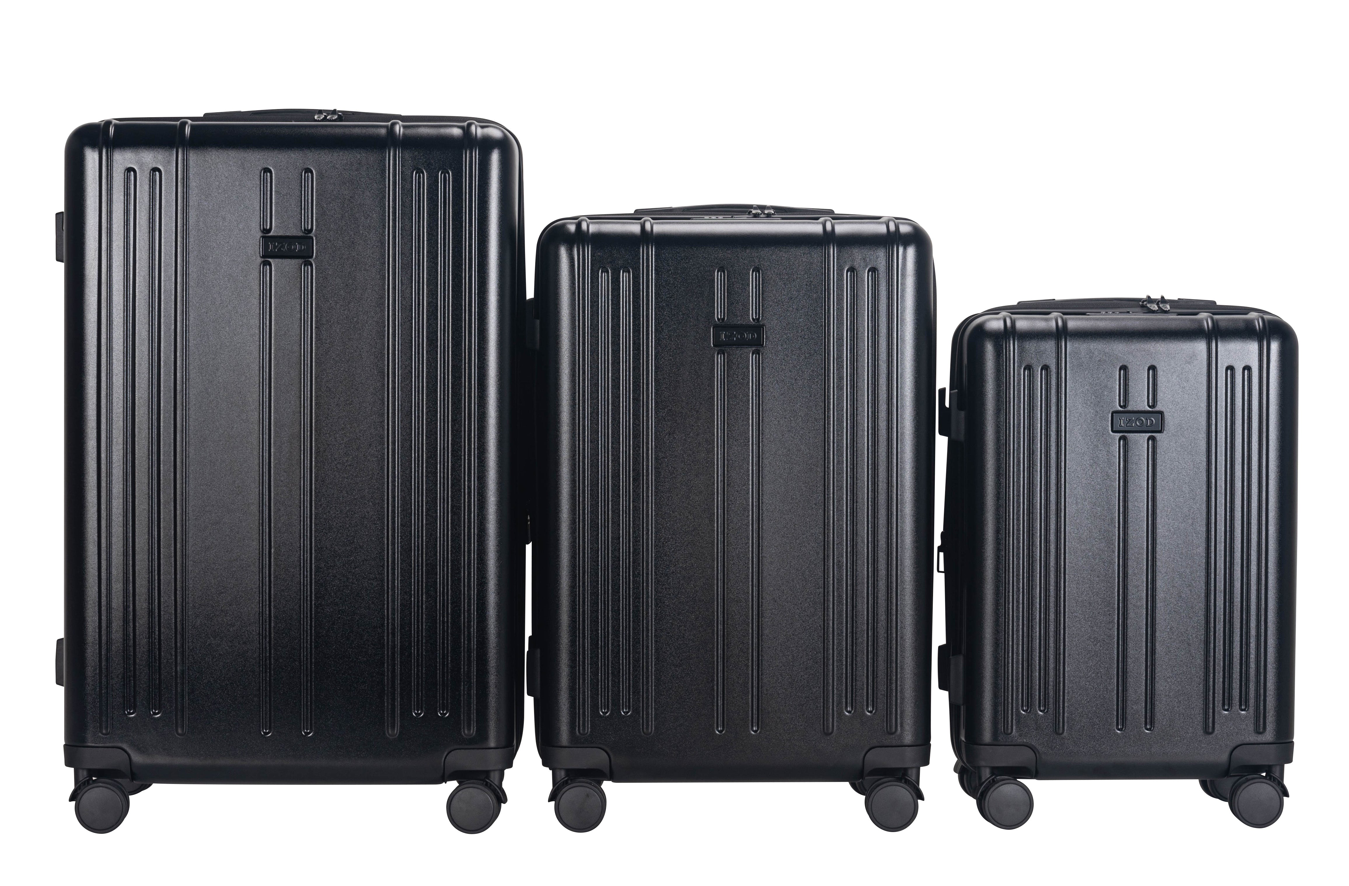 IZOD ISLA 3-Piece Luggage Set – Lightweight ABS Hard Shell