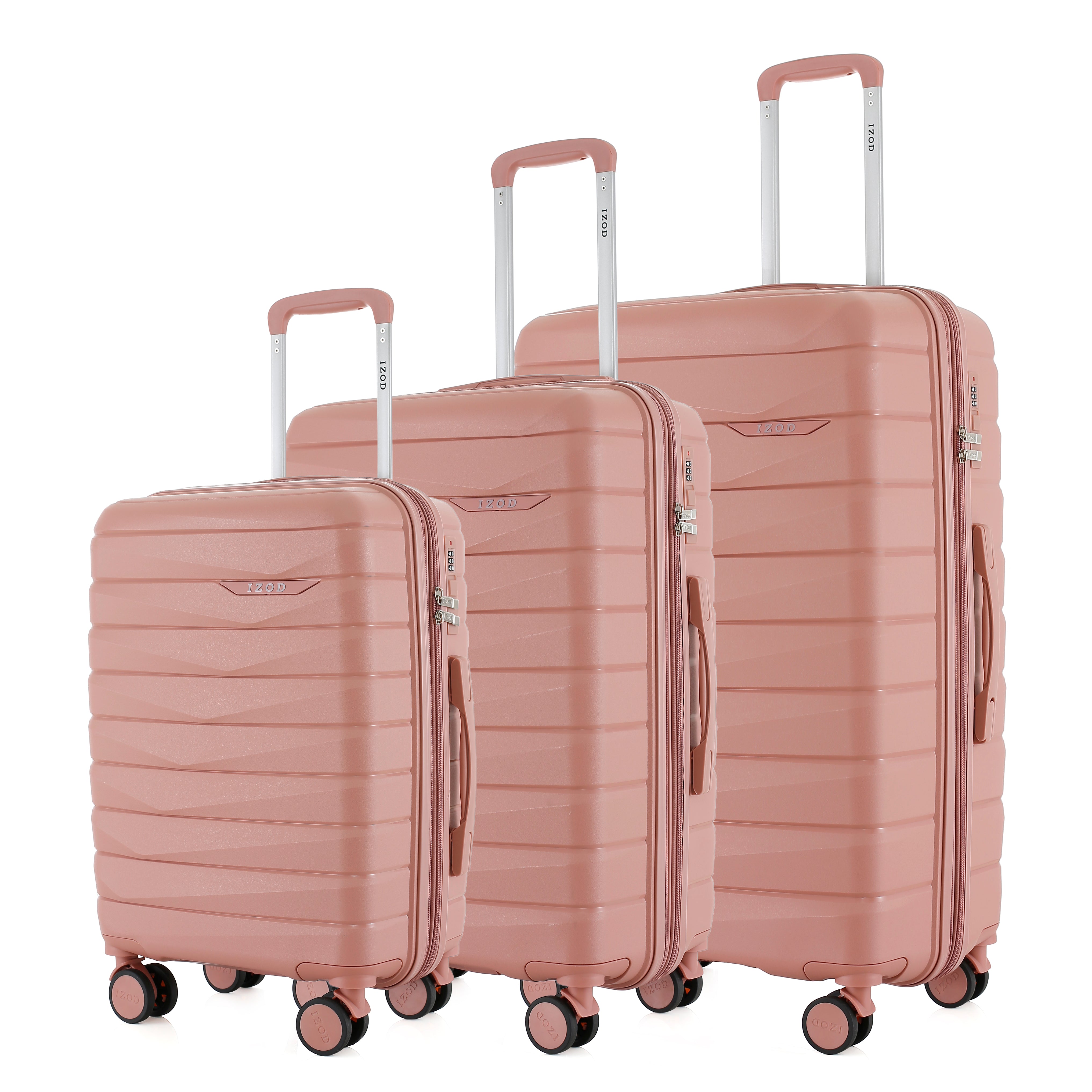 IZOD Soren Hardside Lightweight Expandable 3 Piece Luggage Set