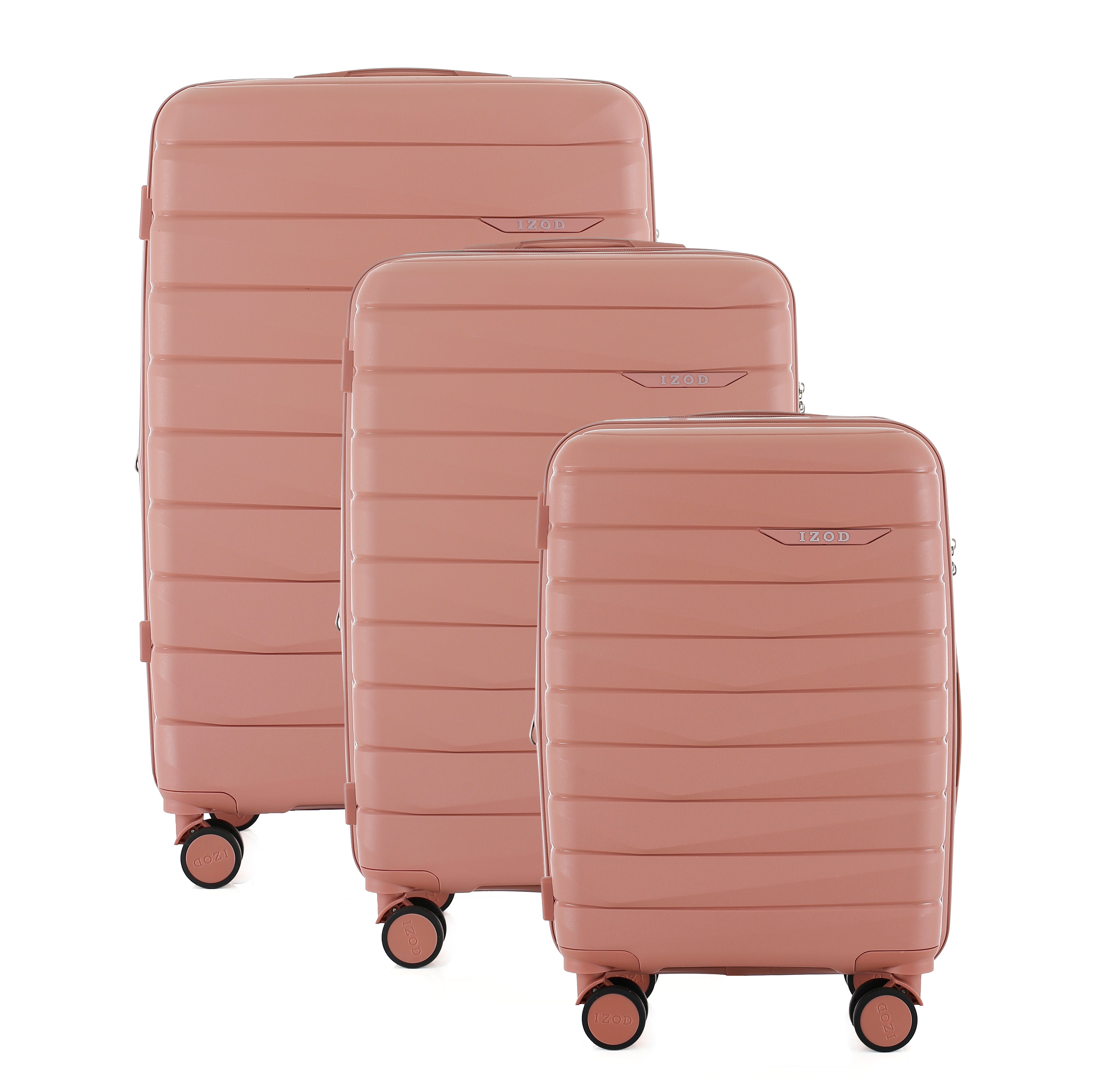 IZOD Soren Hardside Lightweight Expandable 3 Piece Luggage Set