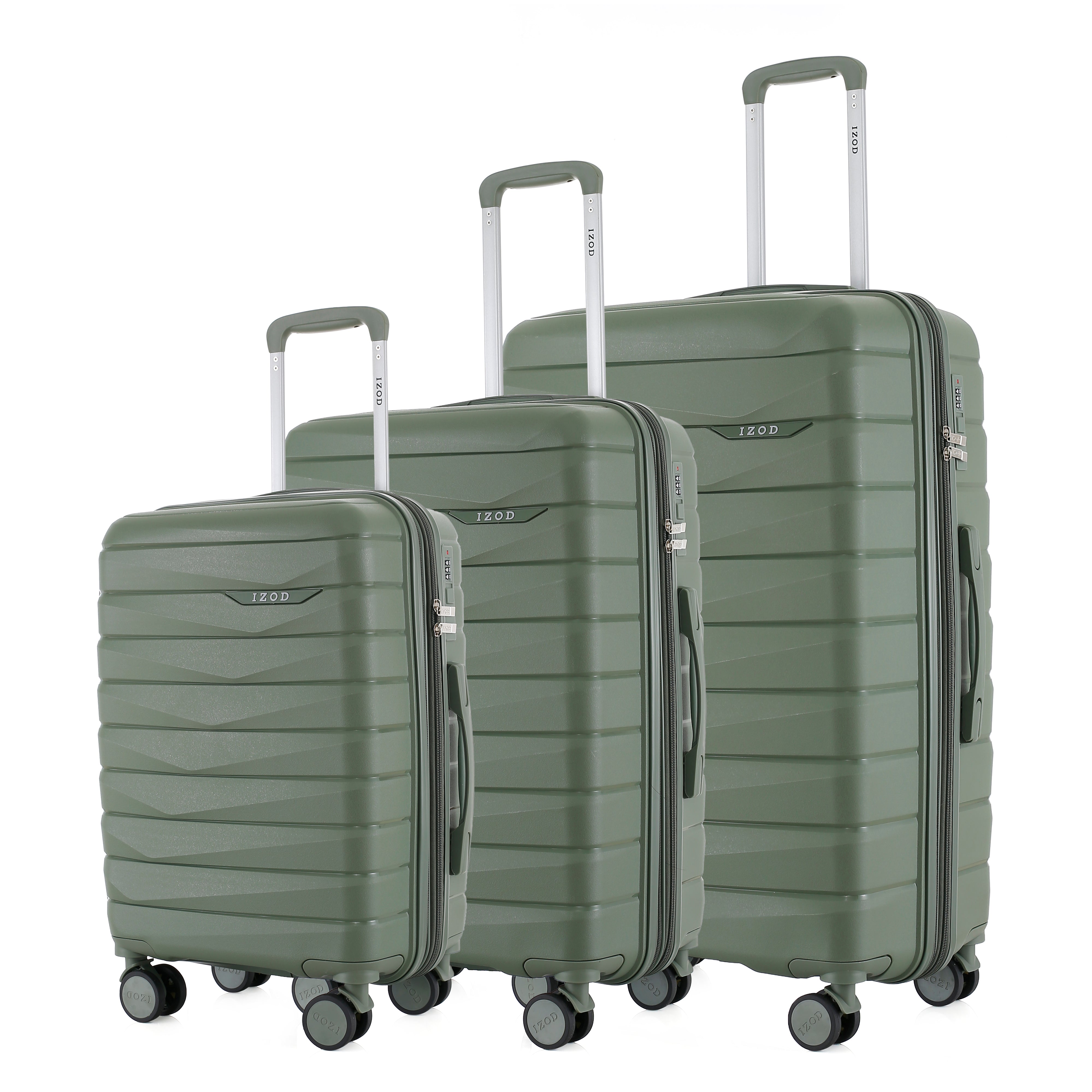 IZOD Soren Hardside Lightweight Expandable 3 Piece Luggage Set