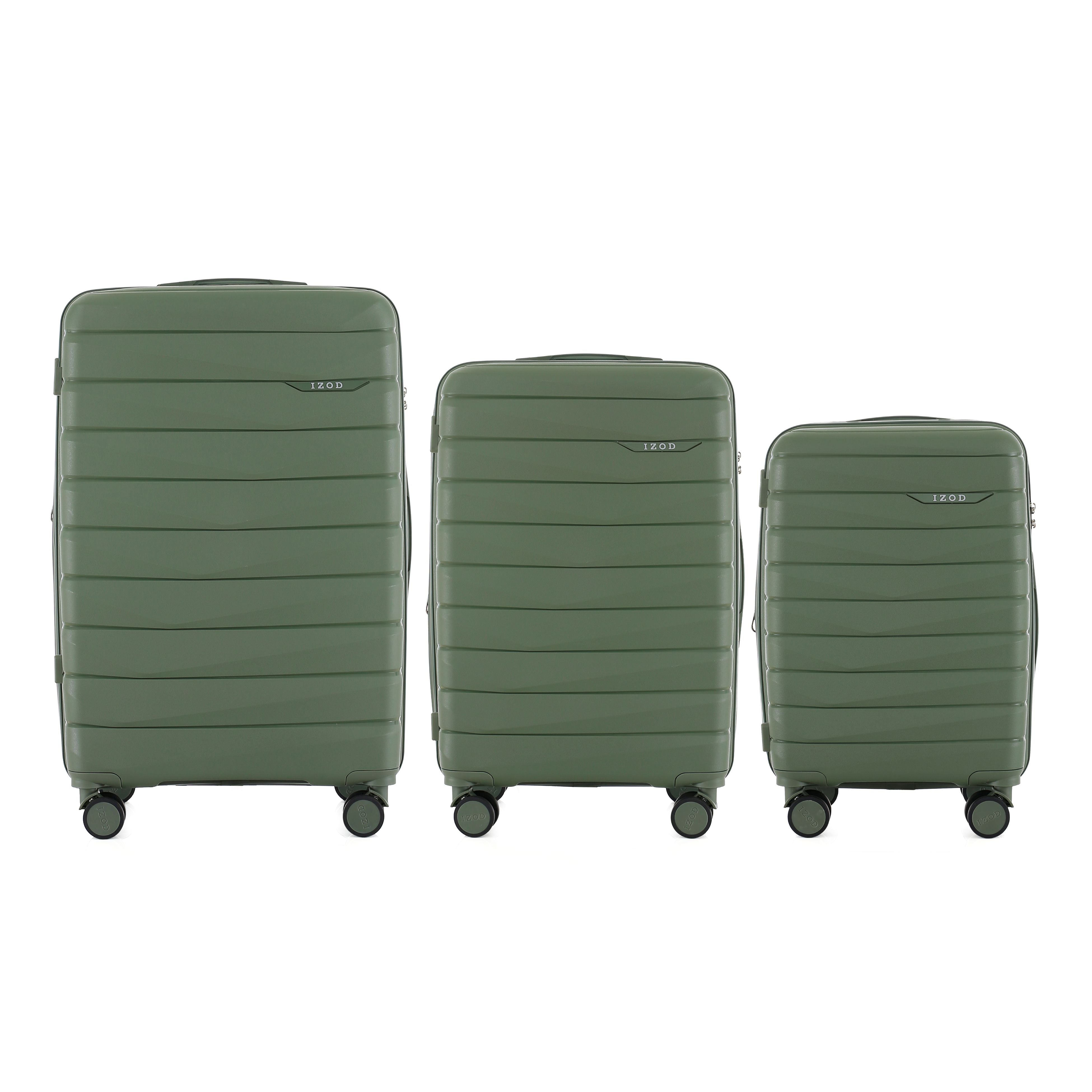 IZOD Soren Hardside Lightweight Expandable 3 Piece Luggage Set