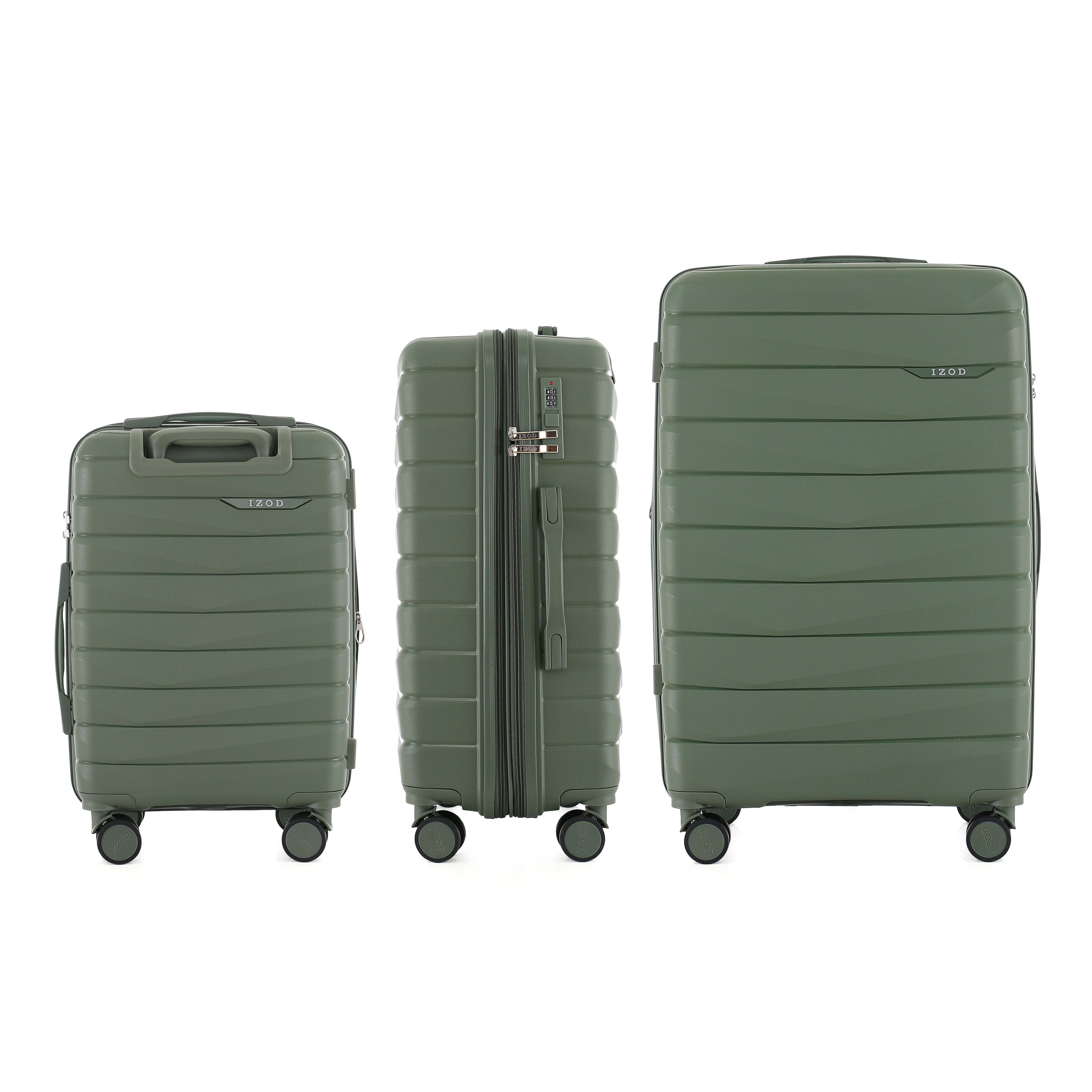 IZOD Soren Hardside Lightweight Expandable 3 Piece Luggage Set