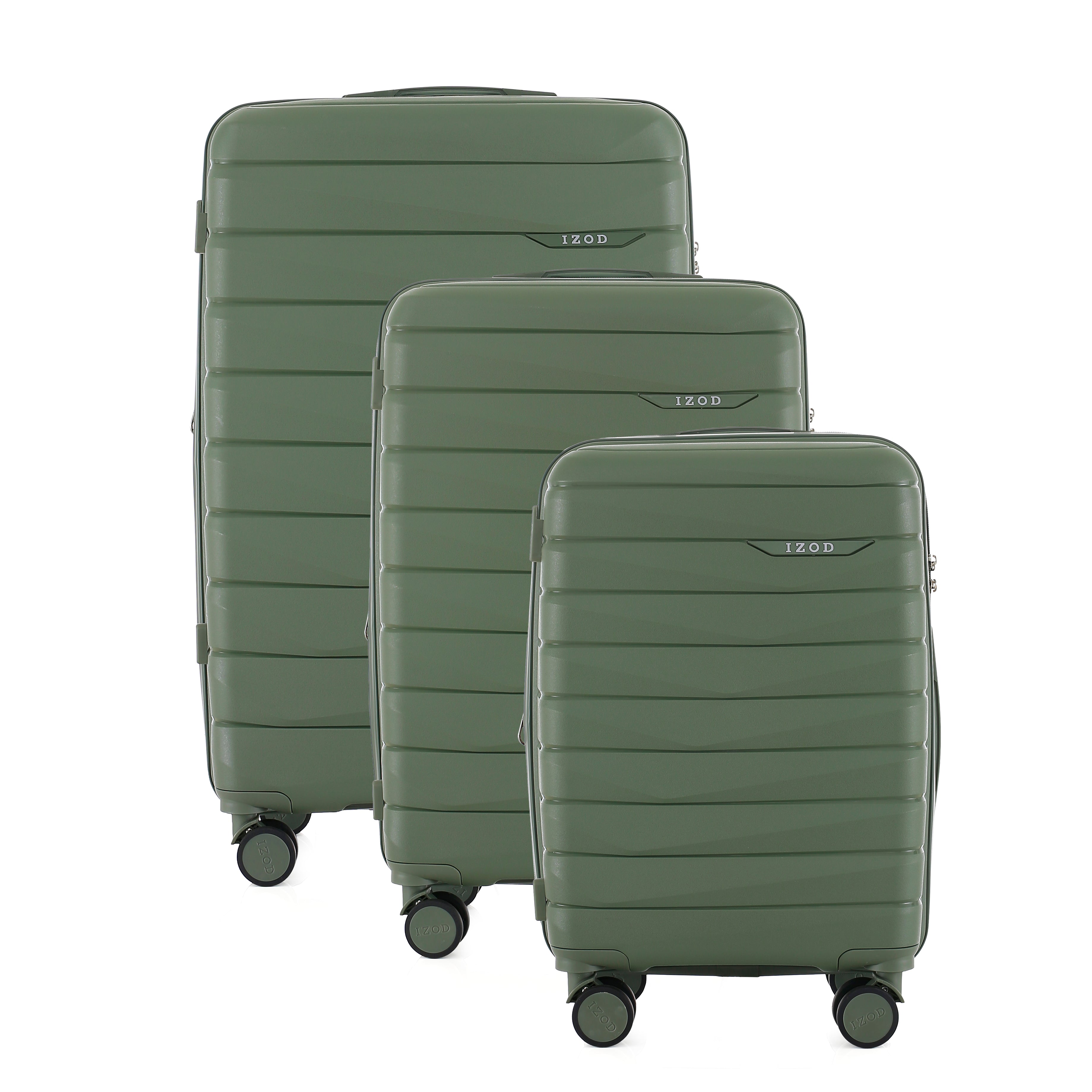 IZOD Soren Hardside Lightweight Expandable 3 Piece Luggage Set