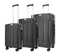 US Army Hawk 3-Piece Luggage Set – Lightweight Expandable ABS Hard Shell Suitcases with Spinner Wheels & Logo Print (28”/24”/20”) – Military Travel Collection