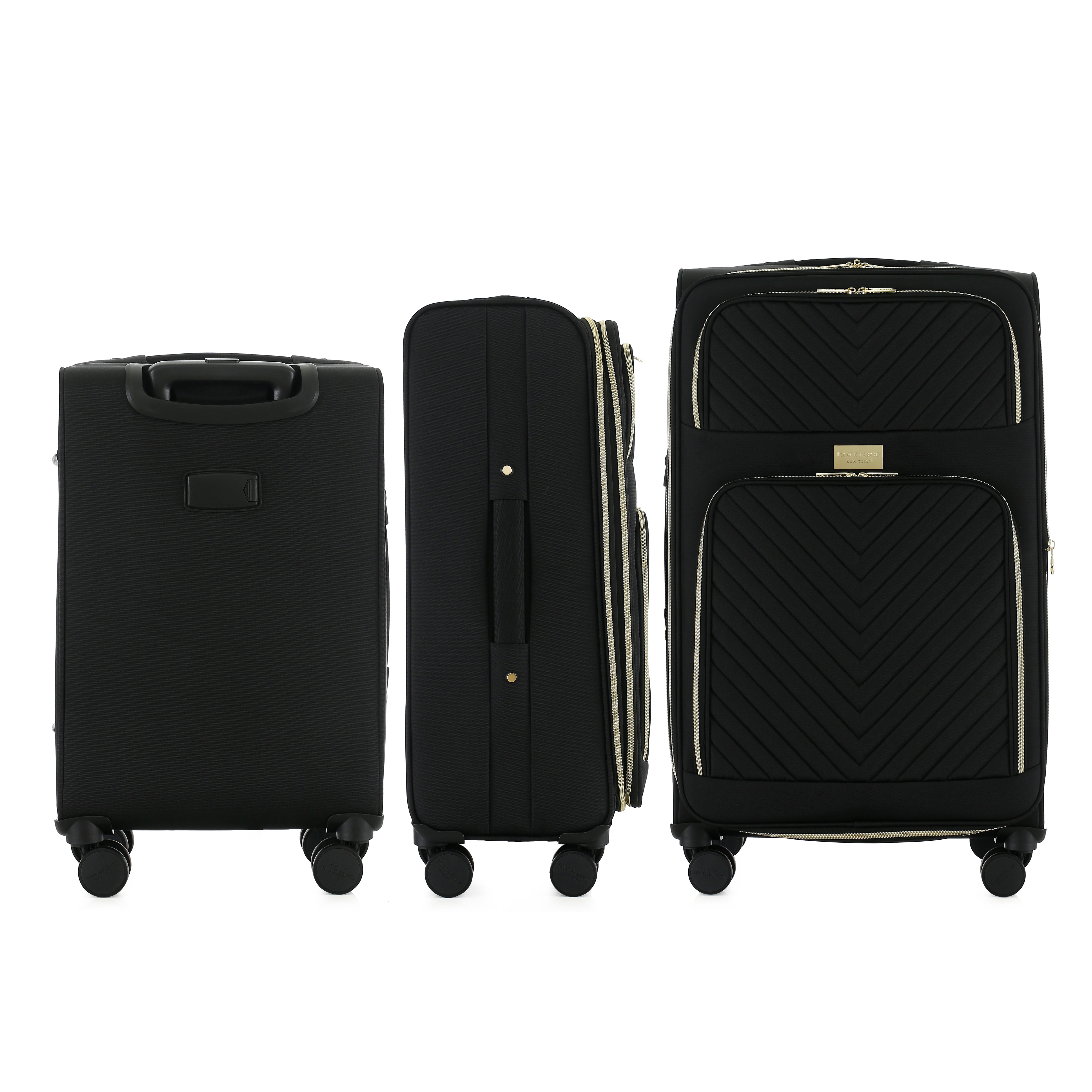 Isaac Mizrahi Victoria Softside Lightweight Expandable 3-Piece Luggage Set
