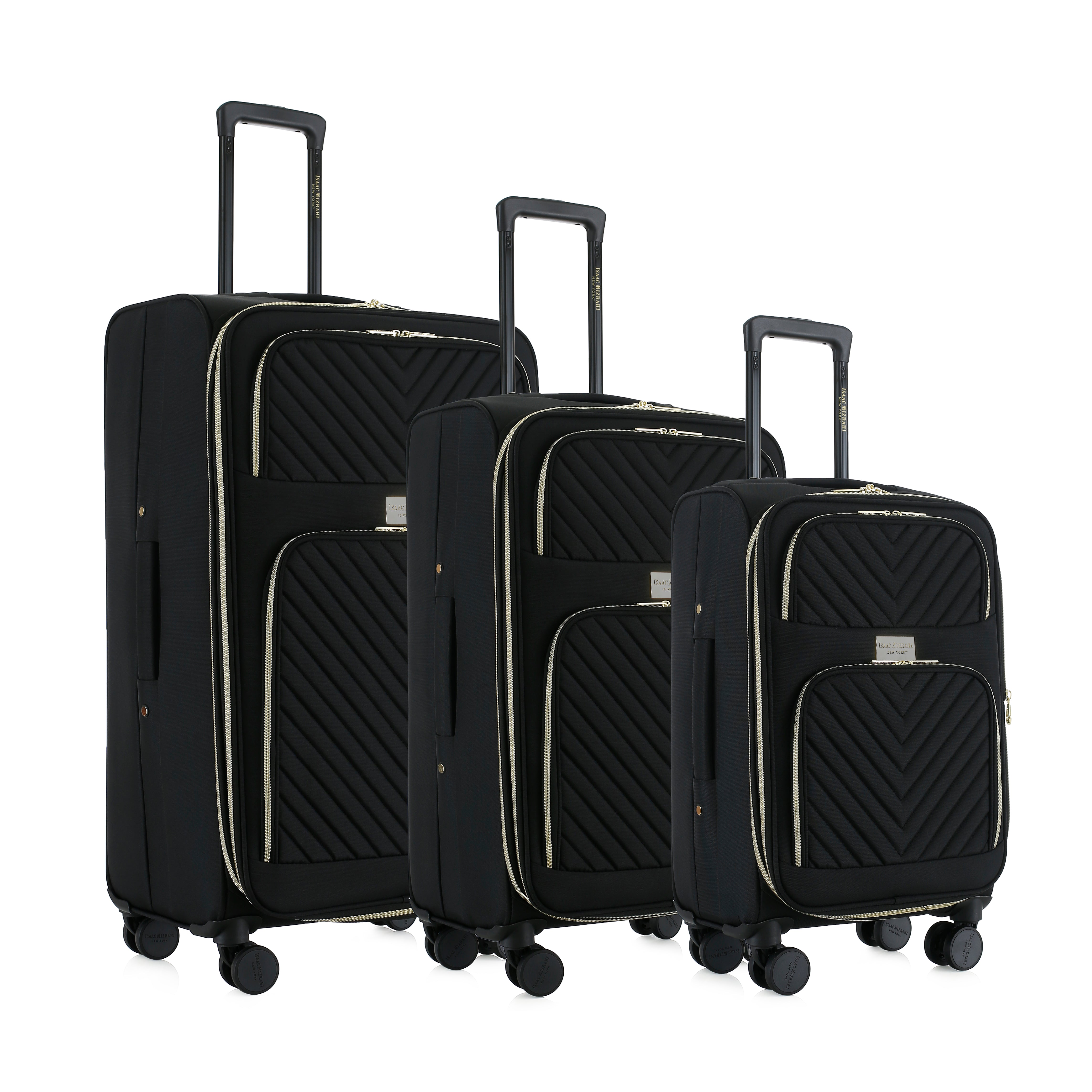 Isaac Mizrahi Victoria Softside Lightweight Expandable 3-Piece Luggage Set