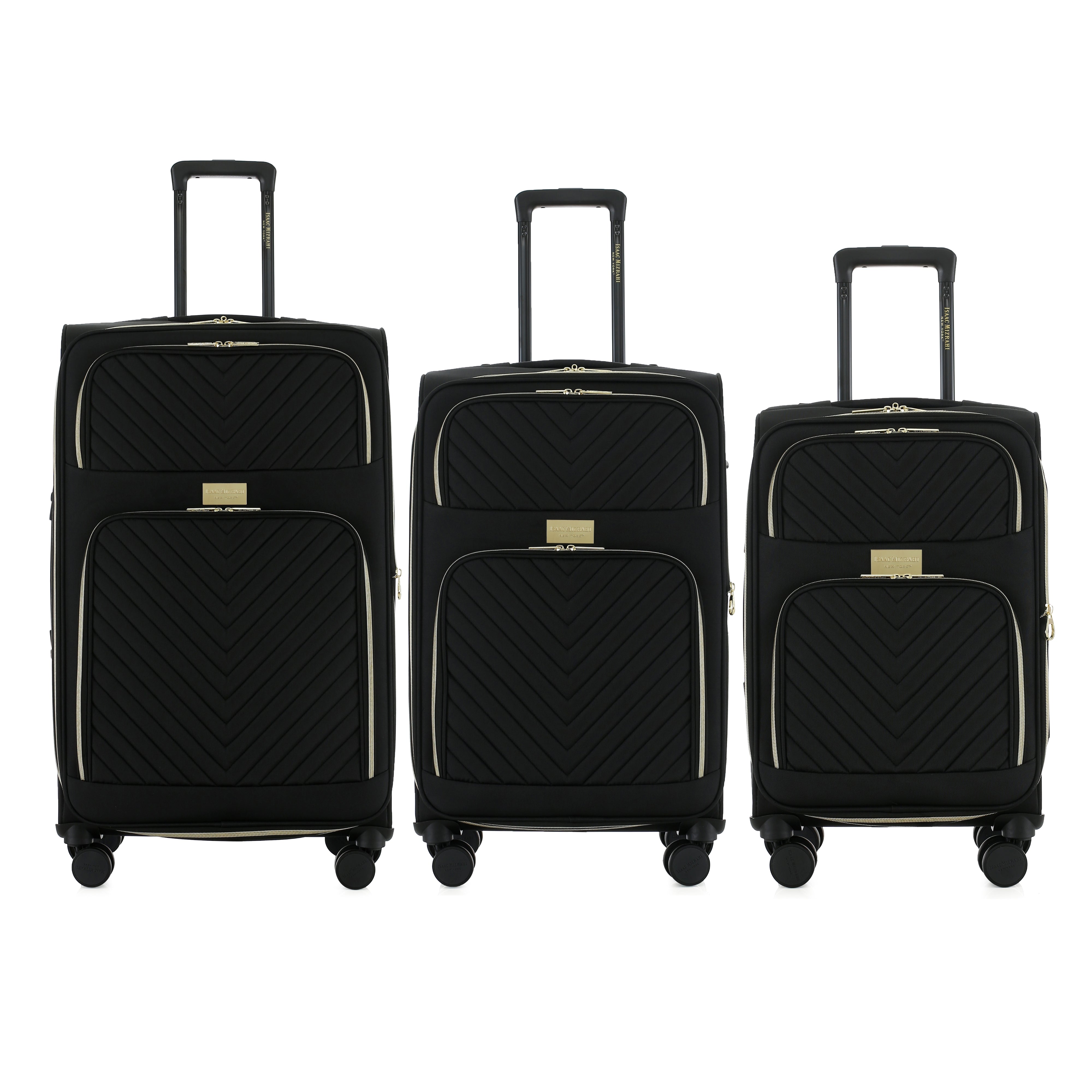 Isaac Mizrahi Victoria Softside Lightweight Expandable 3-Piece Luggage Set