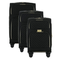 Isaac Mizrahi Victoria Softside Lightweight Expandable 3-Piece Luggage Set