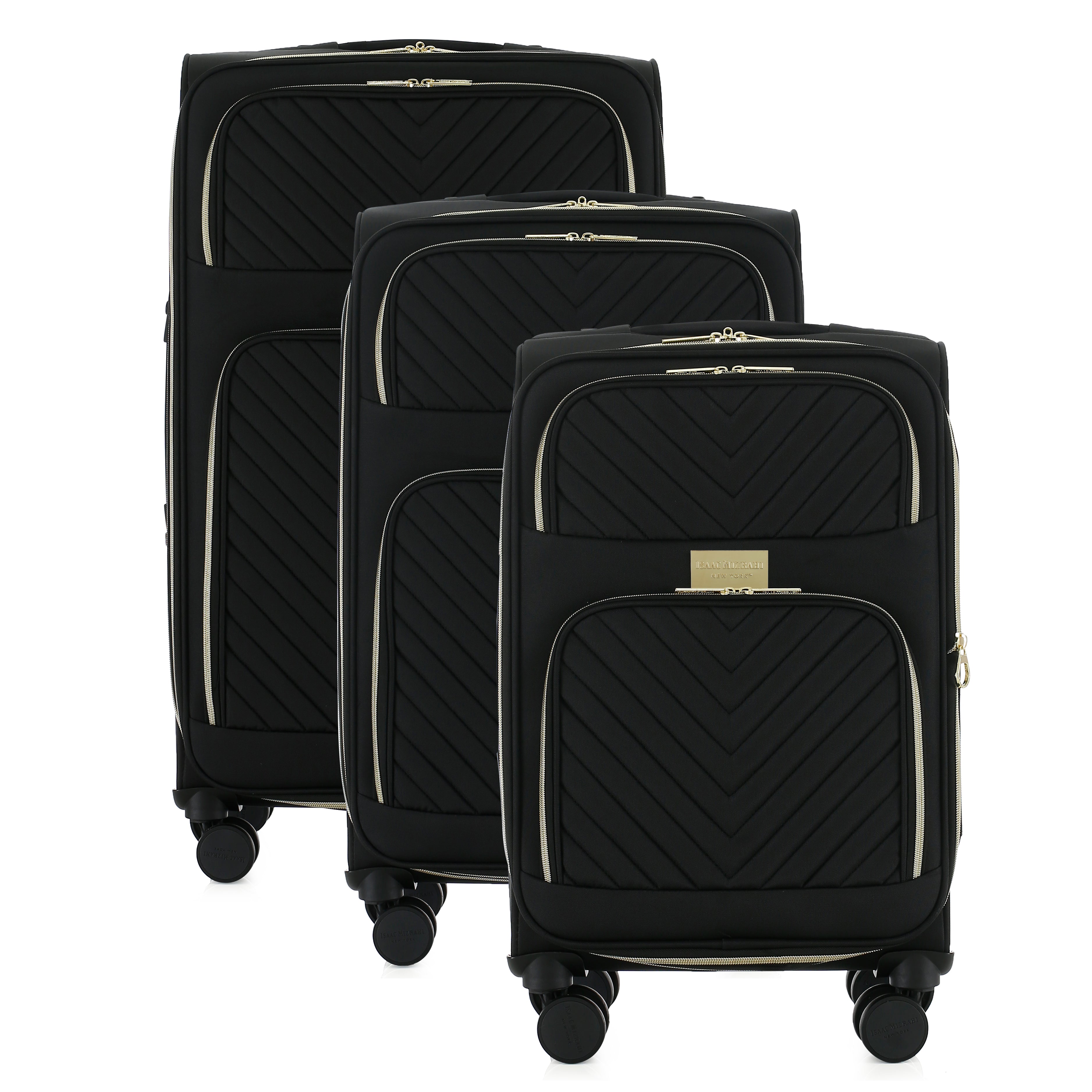 Isaac Mizrahi Victoria Softside Lightweight Expandable 3-Piece Luggage Set