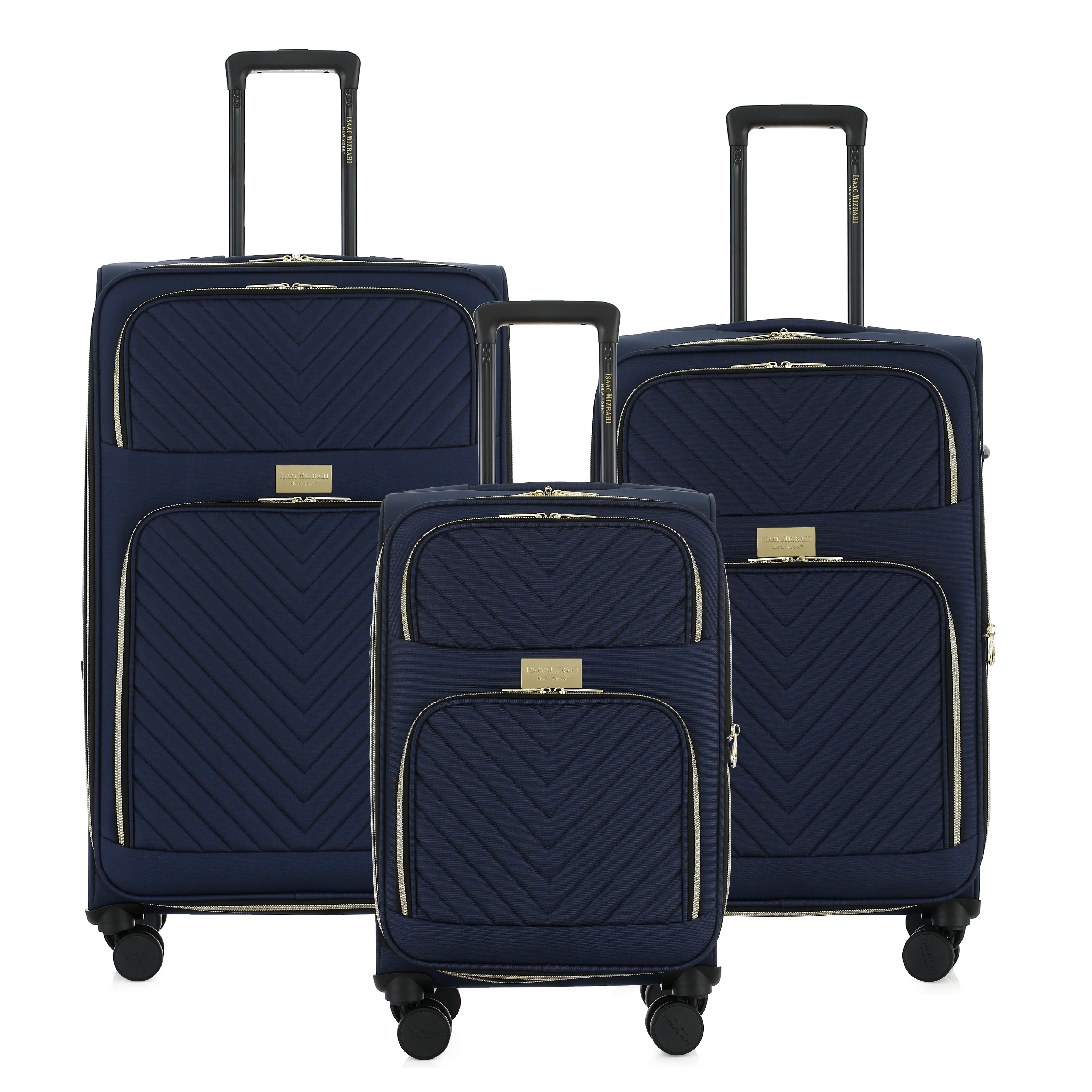 Isaac Mizrahi Victoria Softside Lightweight Expandable 3-Piece Luggage Set