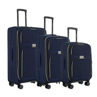 Isaac Mizrahi Victoria Softside Lightweight Expandable 3-Piece Luggage Set