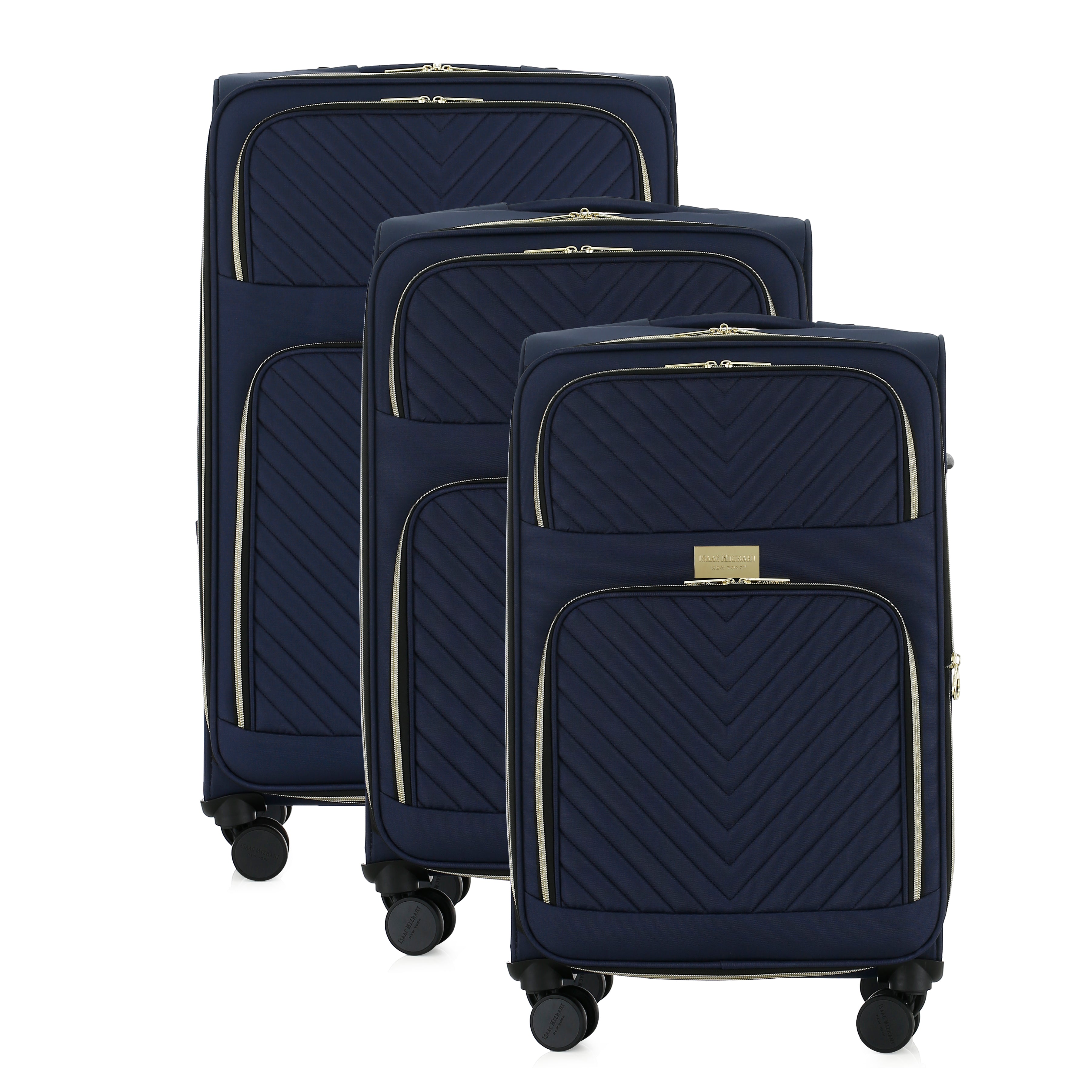 Isaac Mizrahi Victoria Softside Lightweight Expandable 3-Piece Luggage Set