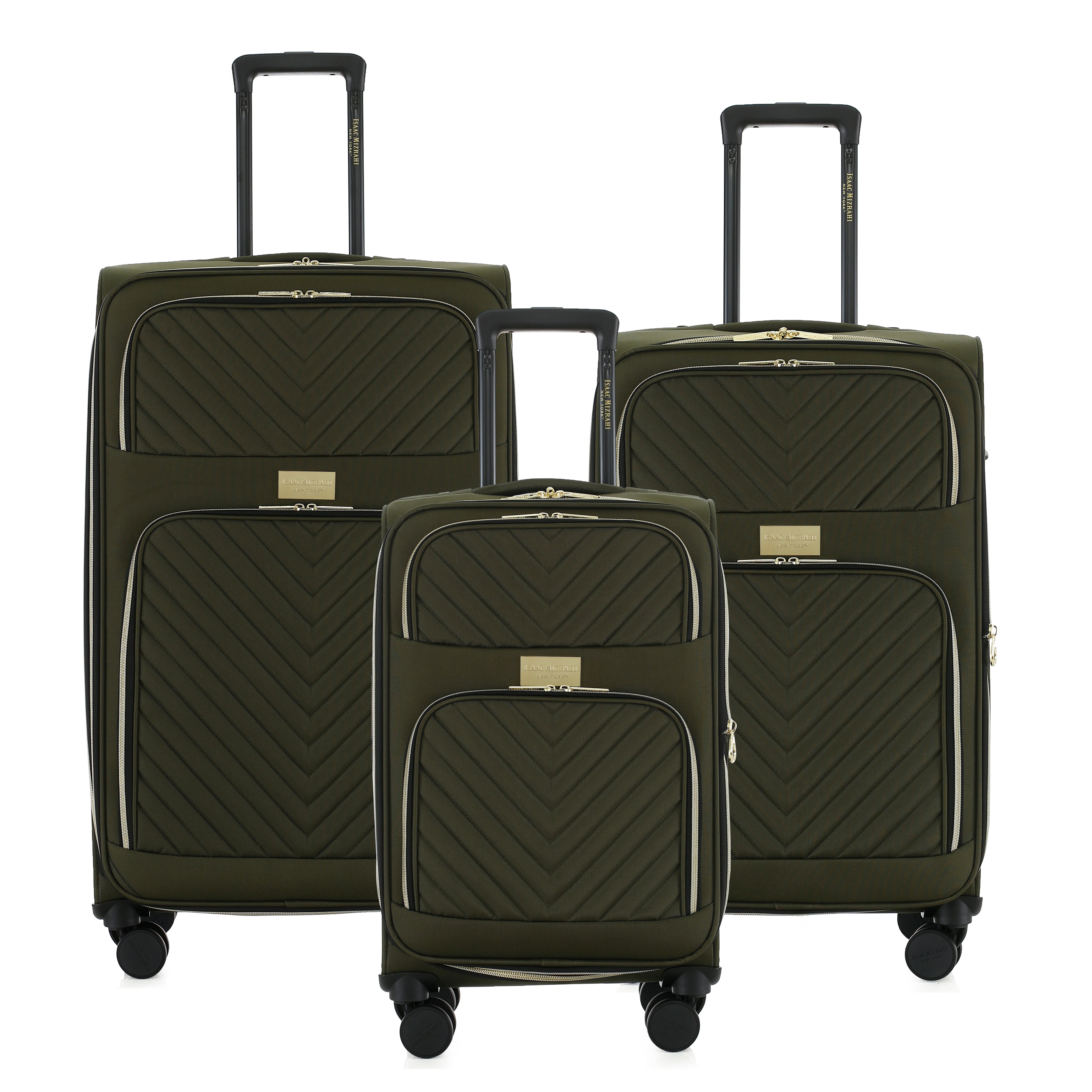 Isaac Mizrahi Victoria Softside Lightweight Expandable 3-Piece Luggage Set