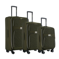 Isaac Mizrahi Victoria Softside Lightweight Expandable 3-Piece Luggage Set