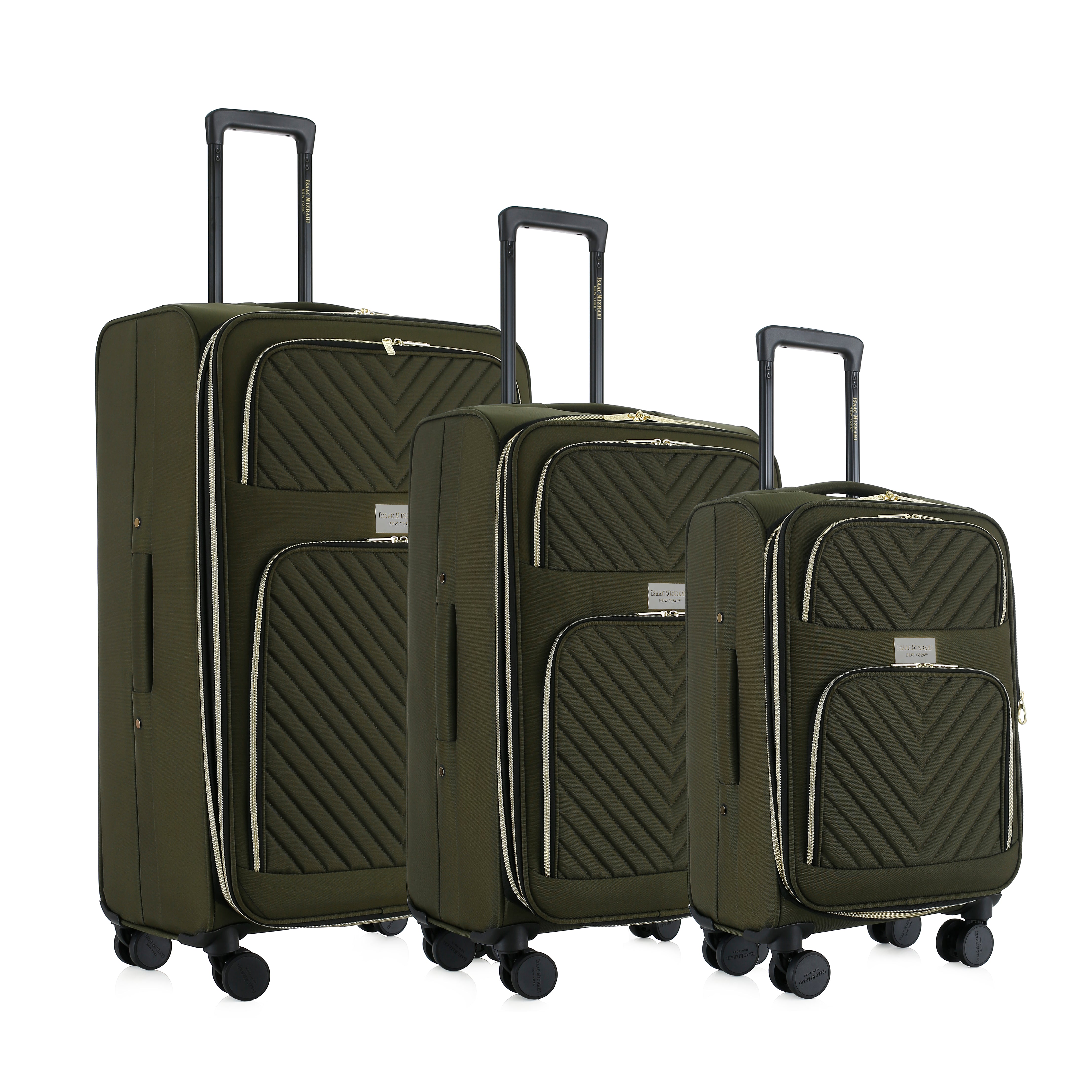 Isaac Mizrahi Victoria Softside Lightweight Expandable 3-Piece Luggage Set