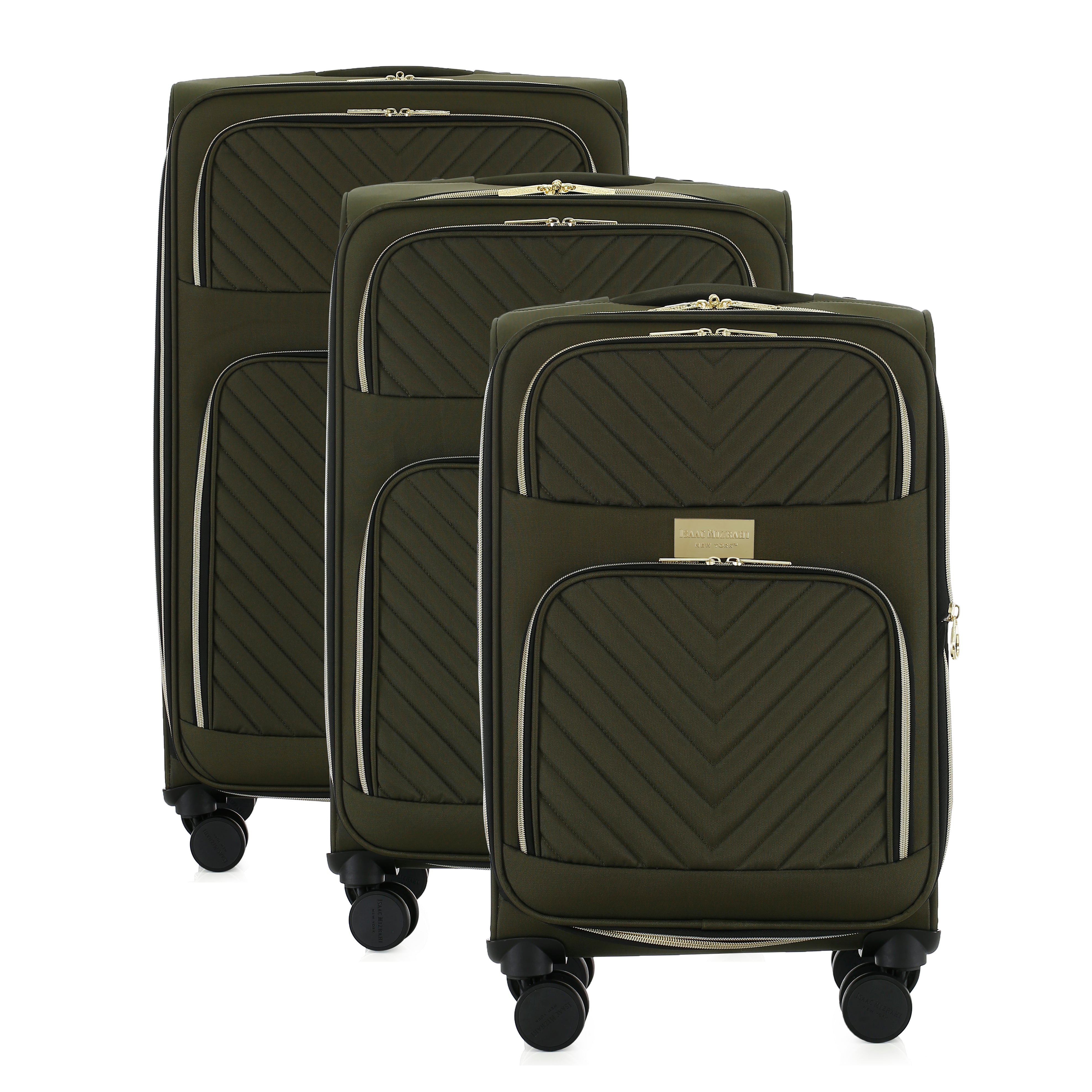 Isaac Mizrahi Victoria Softside Lightweight Expandable 3-Piece Luggage Set