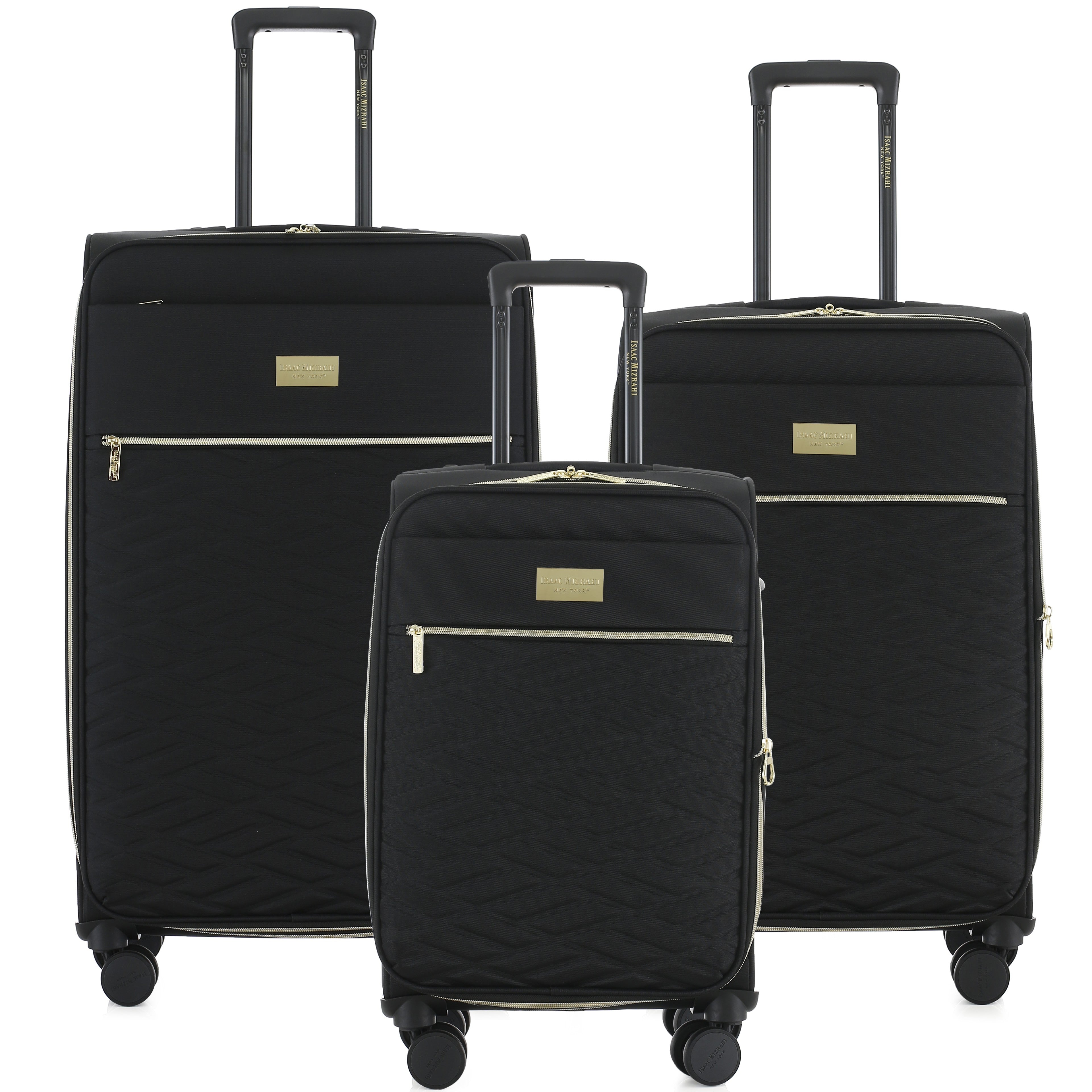 Isaac Mizrahi Monroe Softside Lightweight Expandable 3-Piece Luggage Set