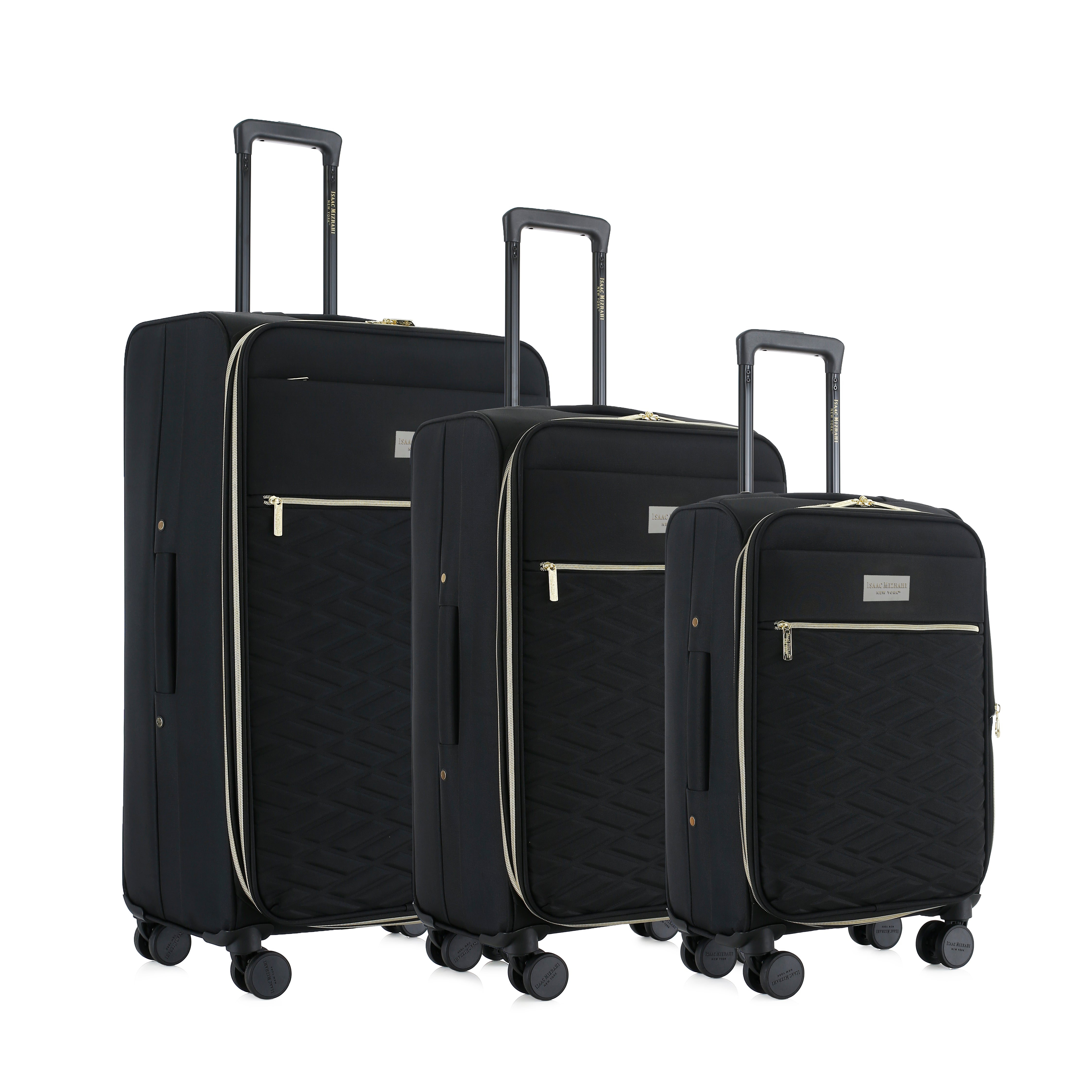 Isaac Mizrahi Monroe Softside Lightweight Expandable 3-Piece Luggage Set