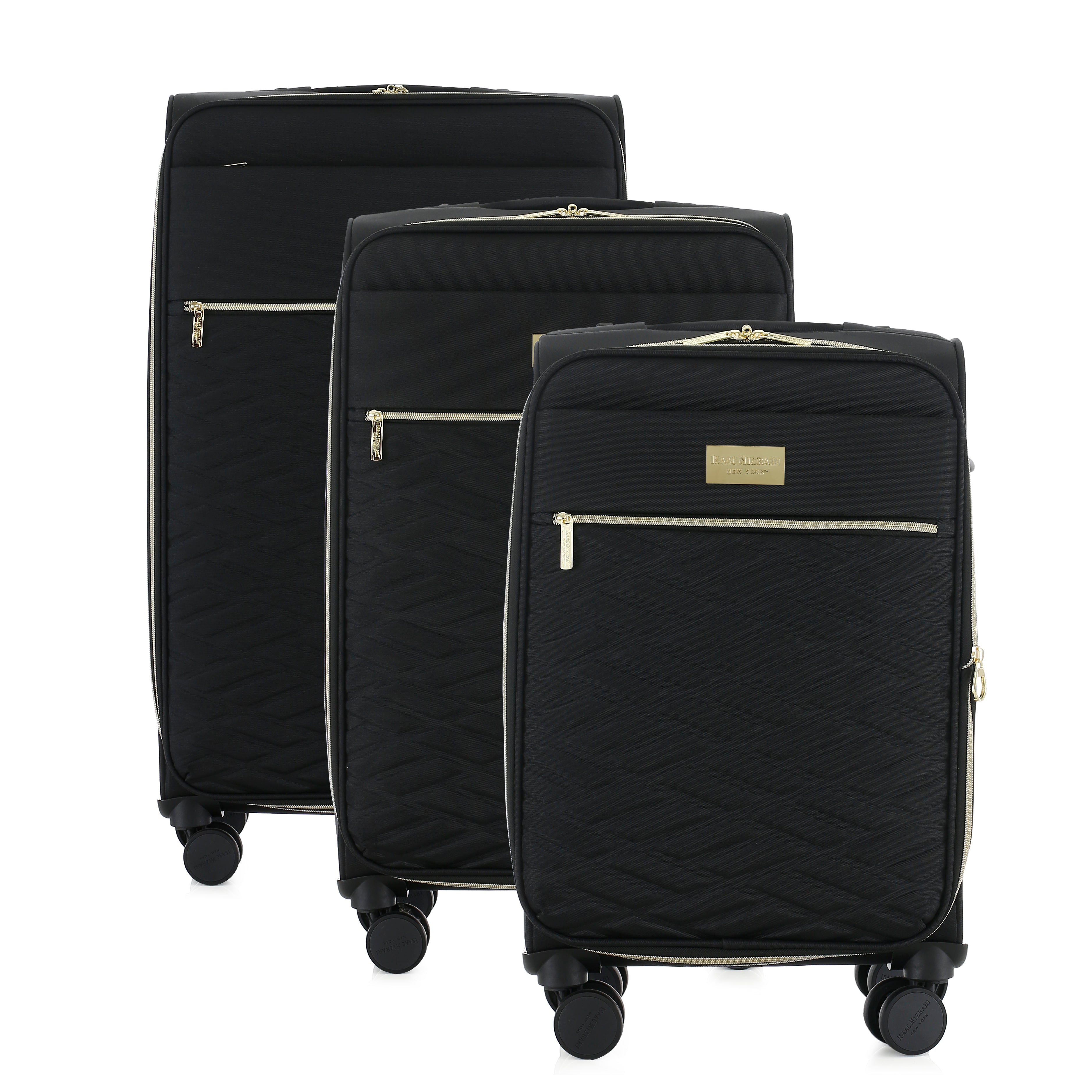 Isaac Mizrahi Monroe Softside Lightweight Expandable 3-Piece Luggage Set