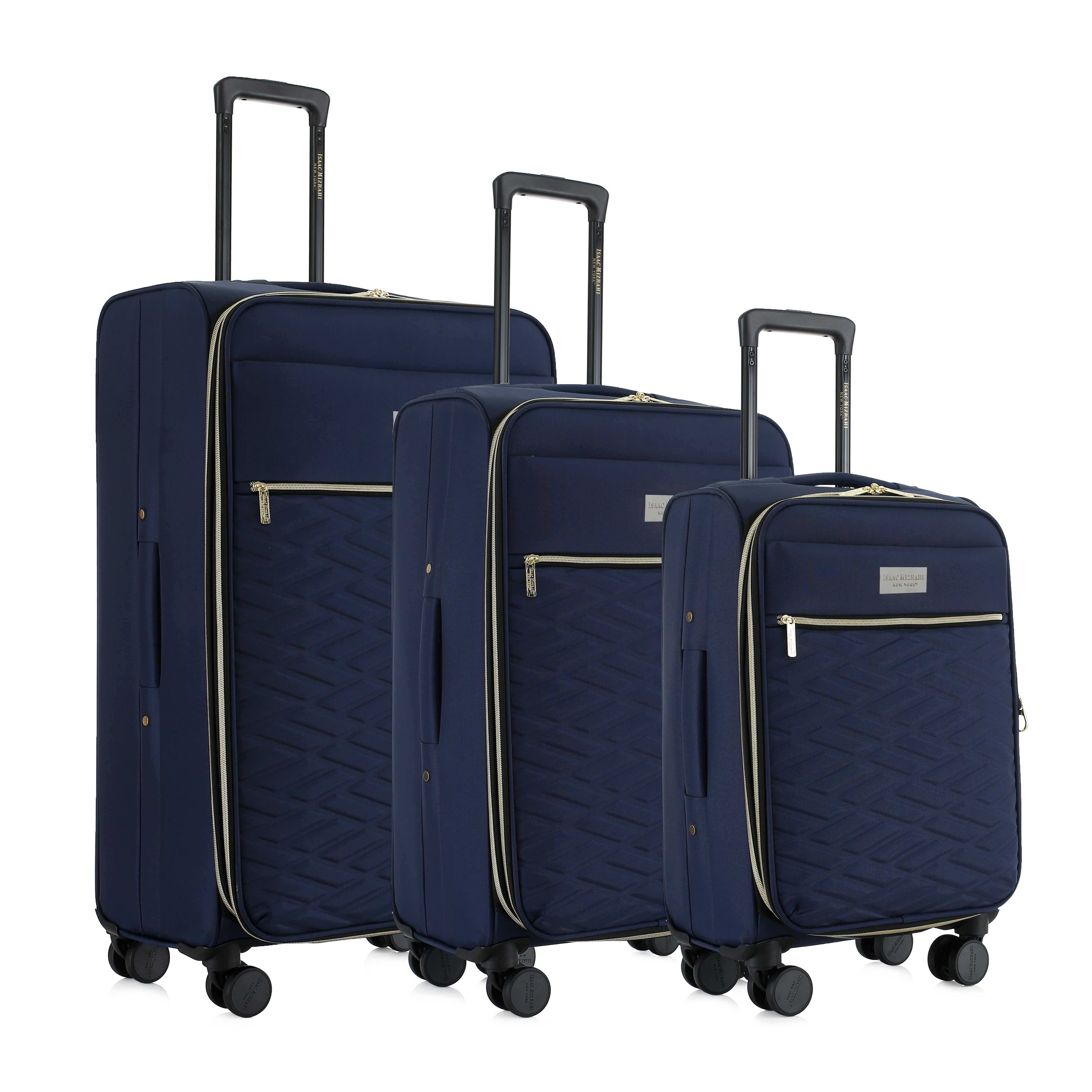 Isaac Mizrahi Monroe Softside Lightweight Expandable 3-Piece Luggage Set