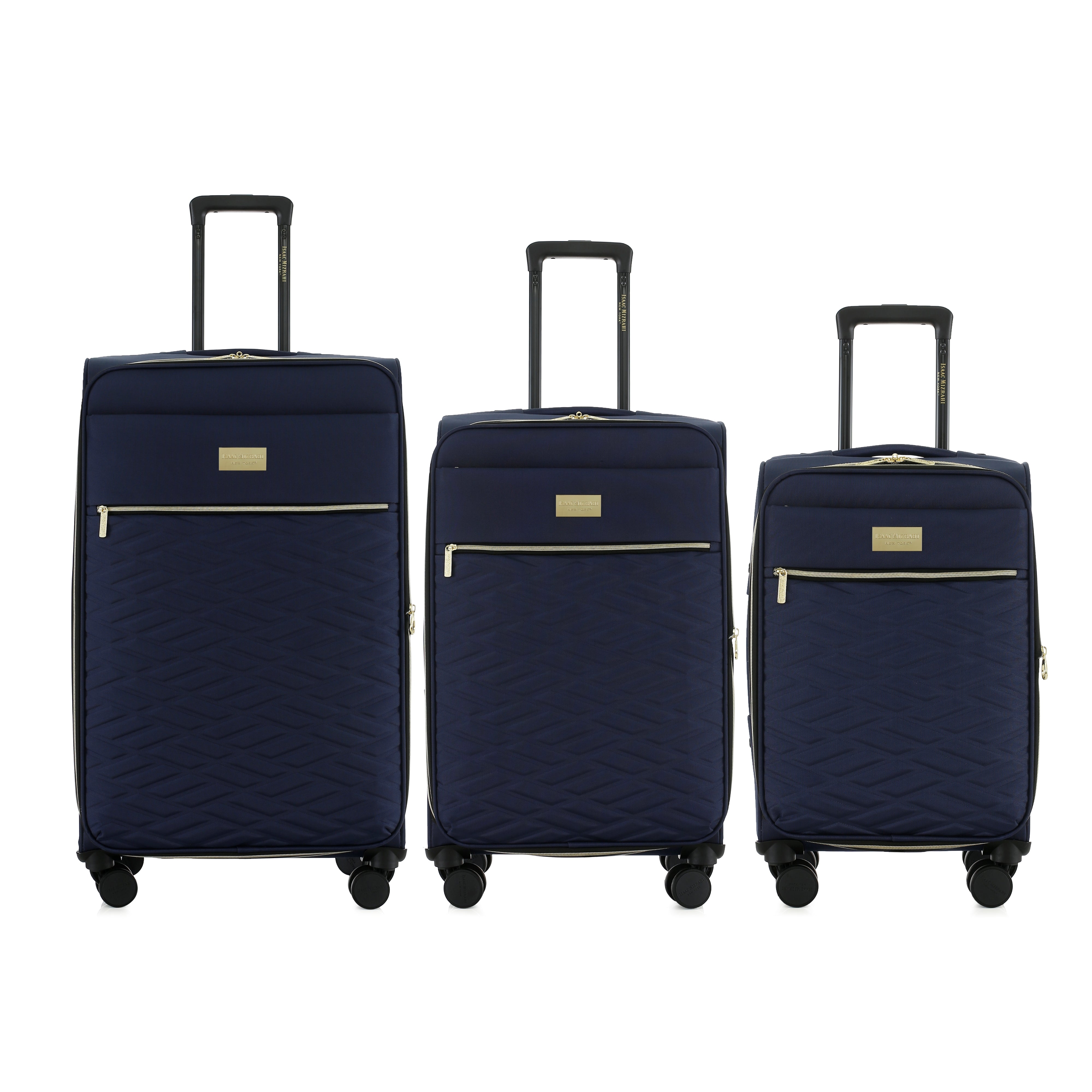 Isaac Mizrahi Monroe Softside Lightweight Expandable 3-Piece Luggage Set